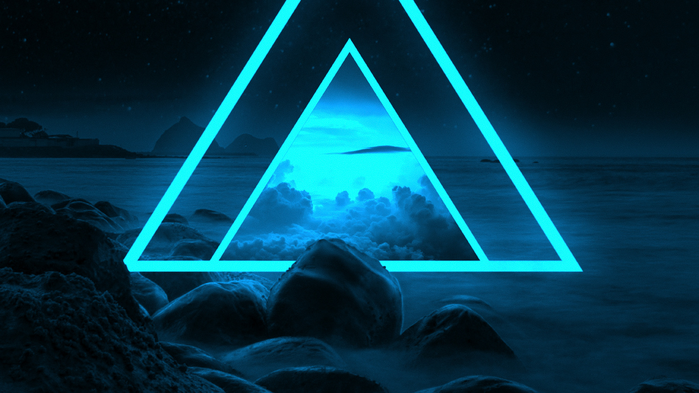 IOS, Eau, Nature, Azure, Triangle. Wallpaper in 1366x768 Resolution