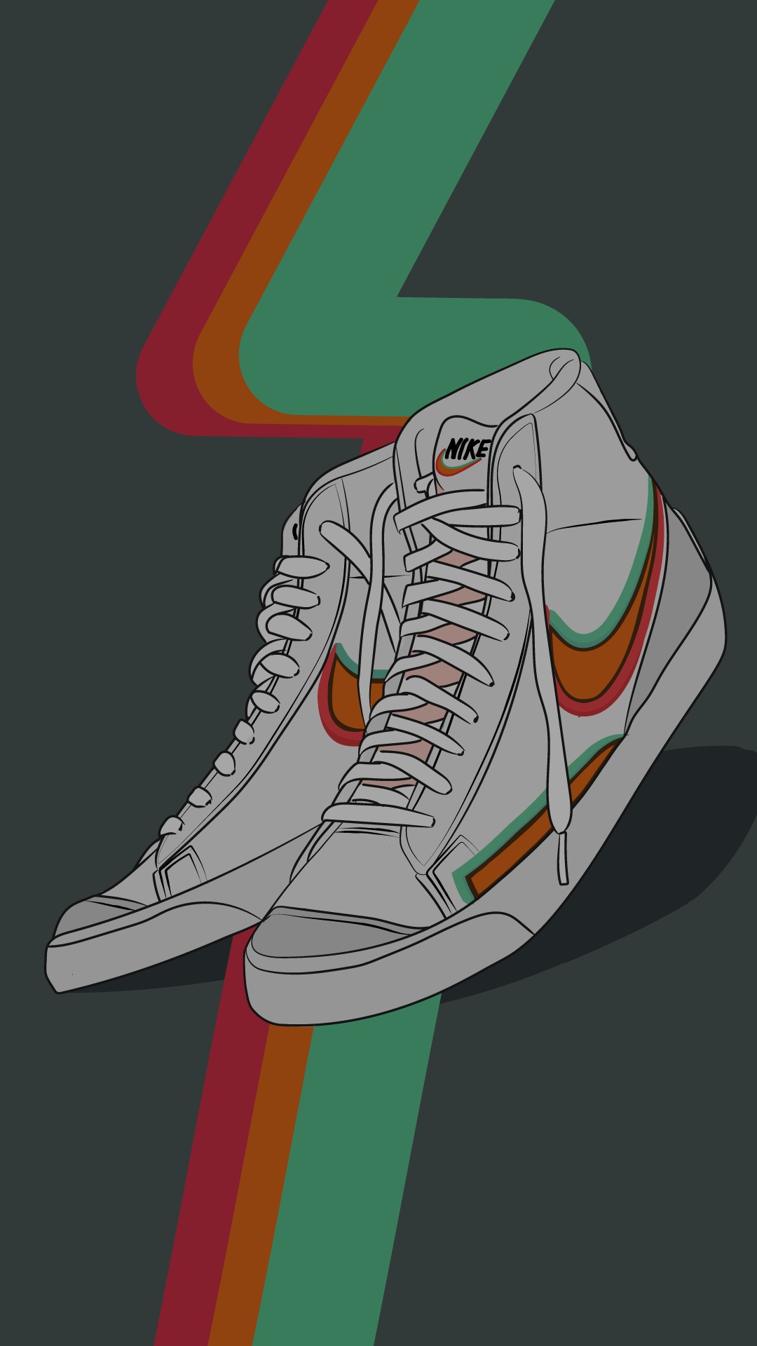 Cartoon, Carmine, Illustration, Outdoor-Schuh, Zeichnung. Wallpaper in 1080x1920 Resolution