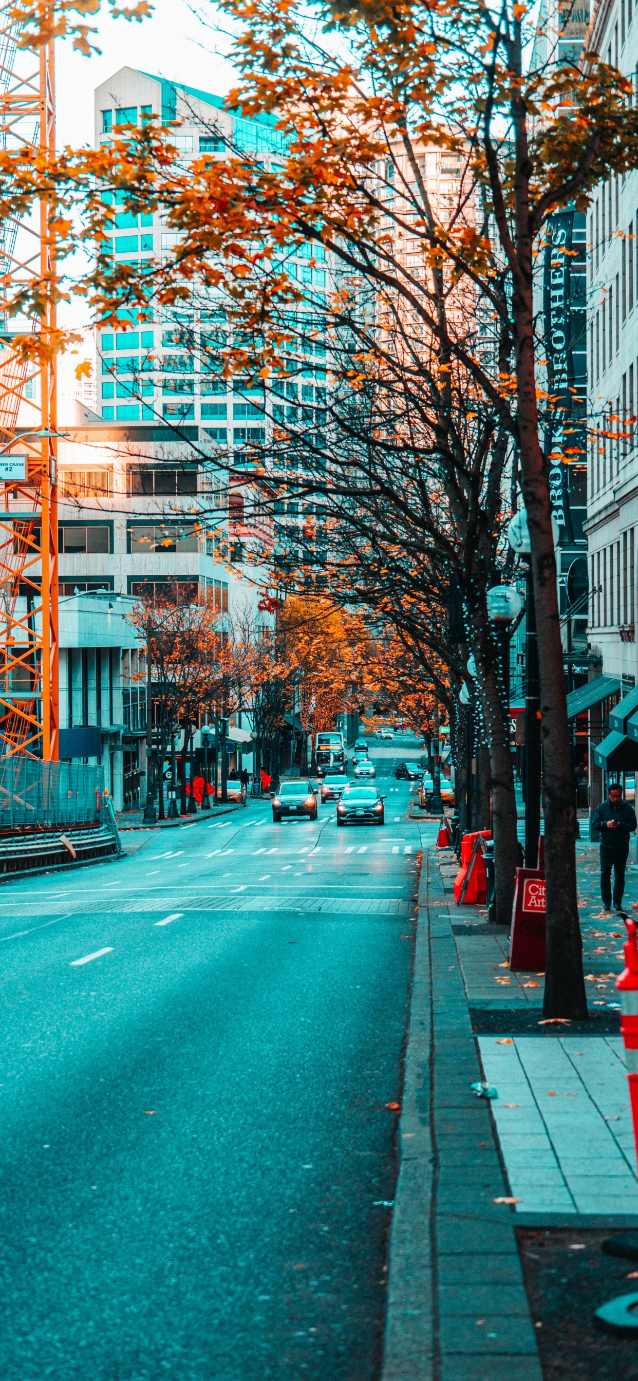 街, 红色的, 建筑, 市中心, 首歌 壁纸 1242x2688 允许