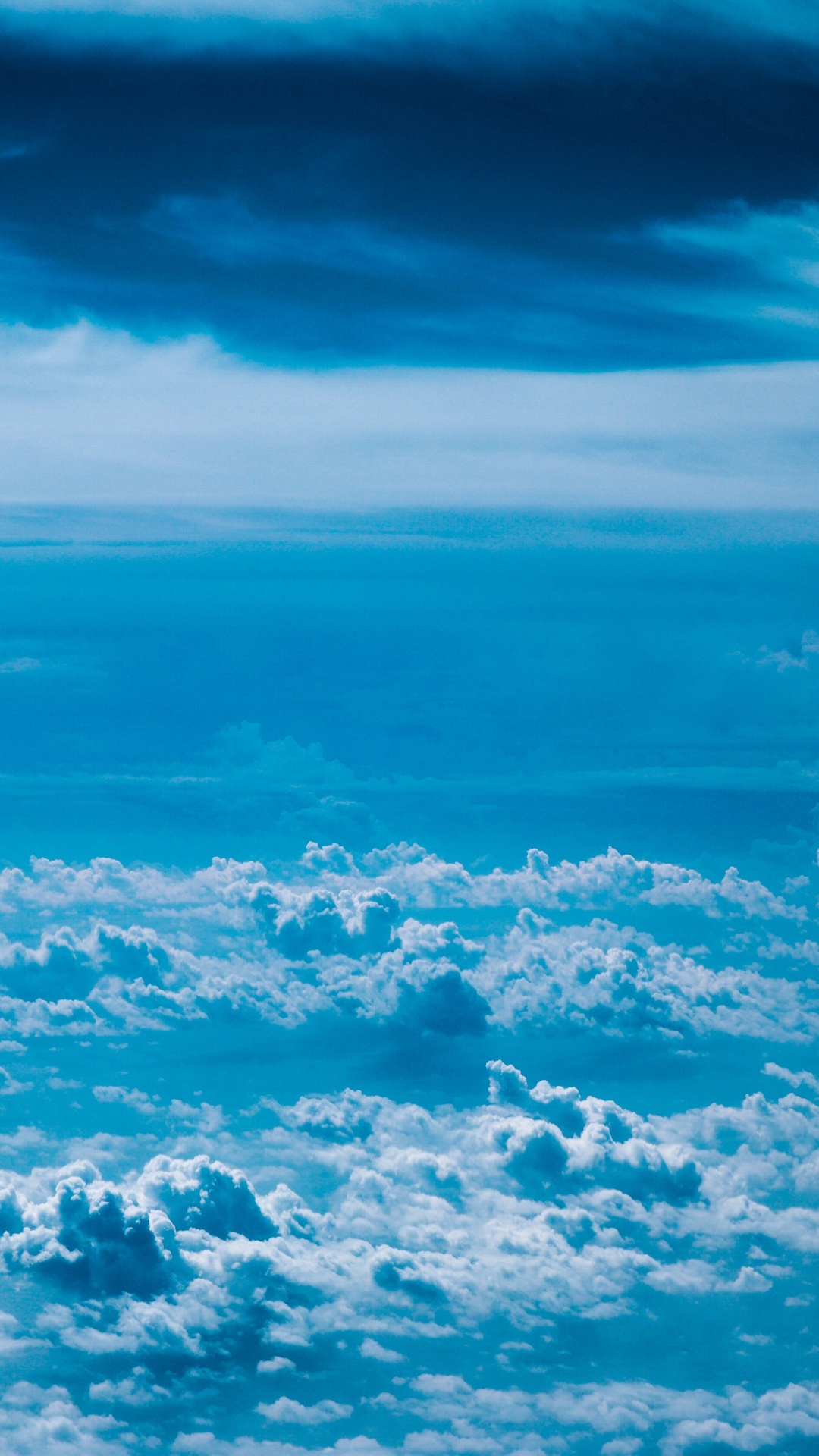 White Clouds and Blue Sky. Wallpaper in 1080x1920 Resolution