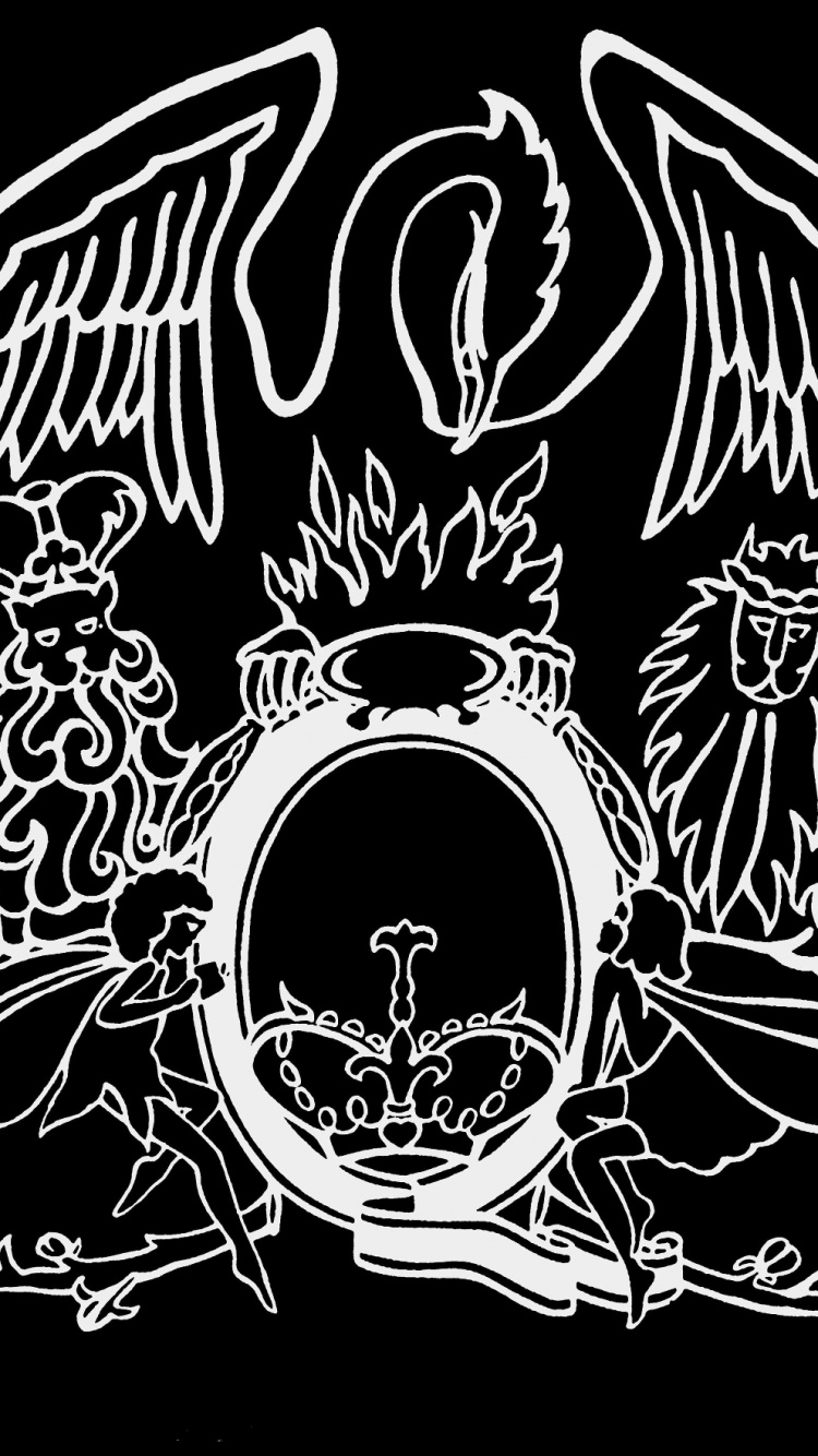 Queen, Illustration, Graphic Design, Phonograph Record, Design. Wallpaper in 750x1334 Resolution