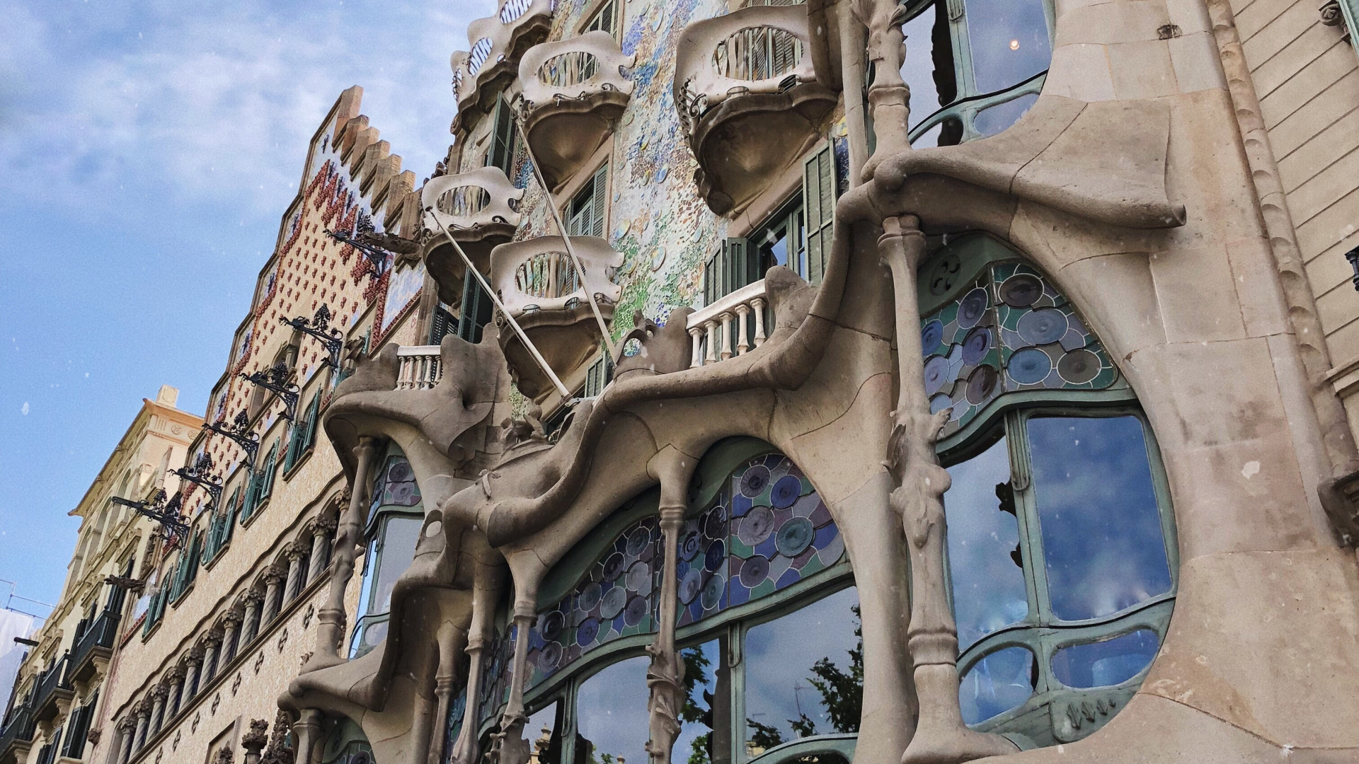 Barcelona, Casa Batll, Medieval Architecture, Faade, Architecture. Wallpaper in 1920x1080 Resolution
