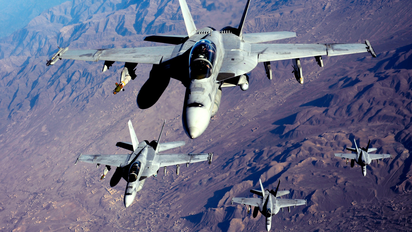 波音F-18E F超级大黄蜂, 美国海军, 军用飞机, 空军, 航空 壁纸 1366x768 允许