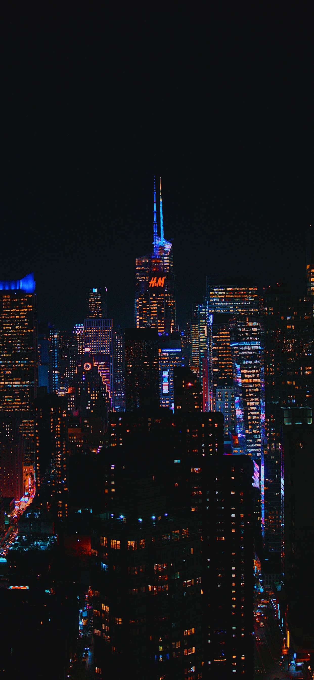 City Skyline During Night Time. Wallpaper in 1242x2688 Resolution