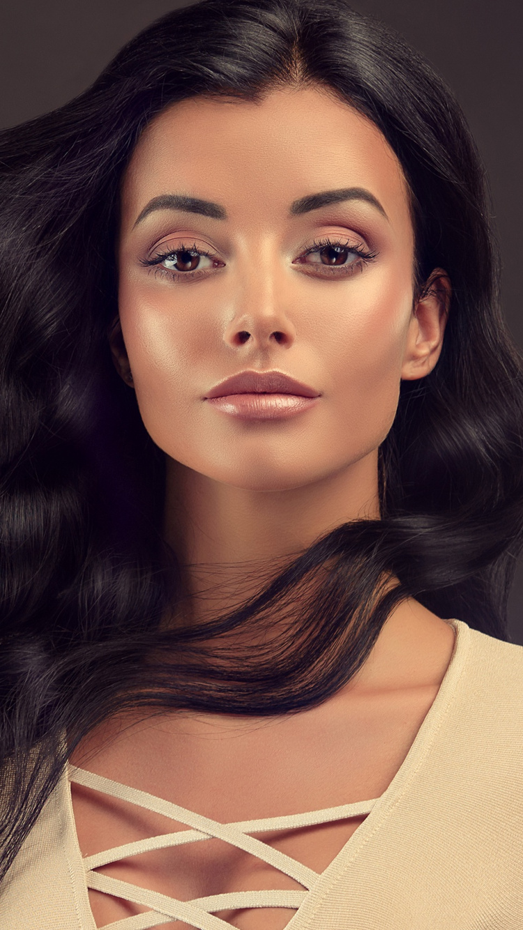 Hair, Brown Hair, Wig, Hairstyle, Beauty. Wallpaper in 750x1334 Resolution