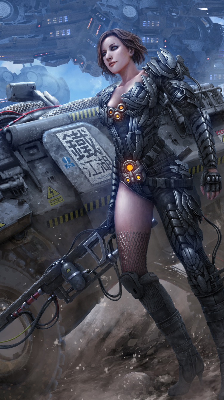 Mujer Con Chaqueta de Camuflaje Negro y Verde y Pantalones Cortos Negros Sentada en la Batalla Negra y Verde. Wallpaper in 750x1334 Resolution