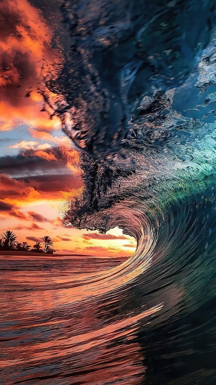 Ambiente, Agua, Afterglow, Paisaje Natural, Cuerpo de Agua. Wallpaper in 720x1280 Resolution