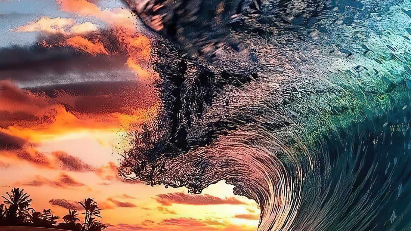 气氛, 余辉, 自然景观, 人体内的水, 阳光 壁纸 1366x768 允许