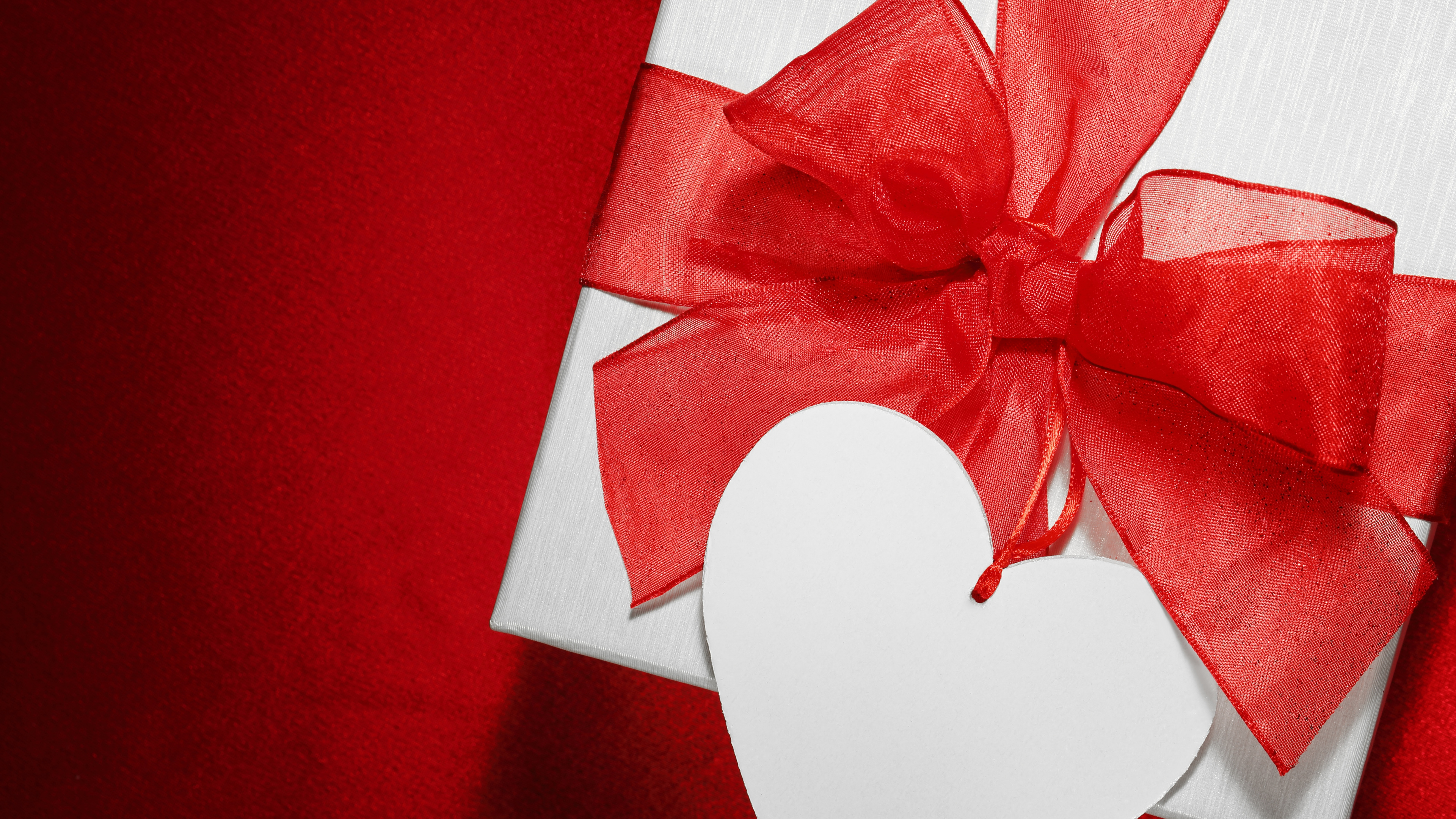 Amor, Coraz, el Día de San Valentín, Rojo, Cinta. Wallpaper in 3840x2160 Resolution