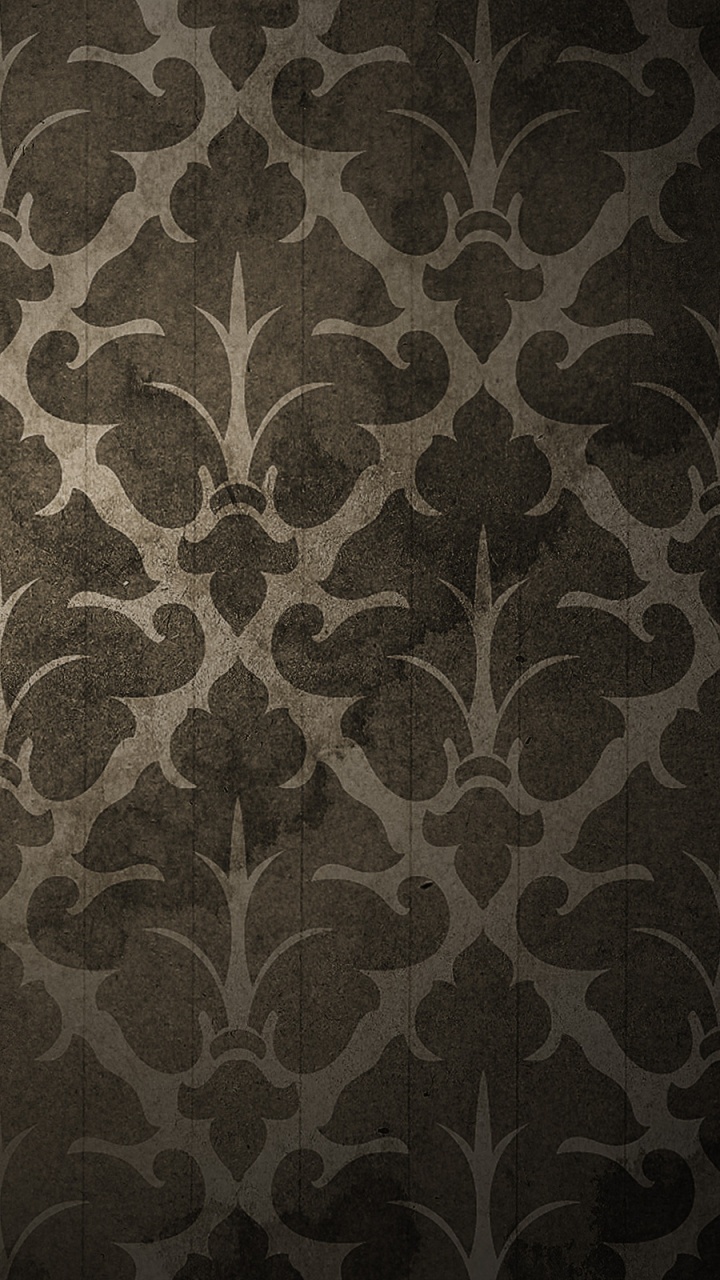 Textile Floral Marron et Beige. Wallpaper in 720x1280 Resolution