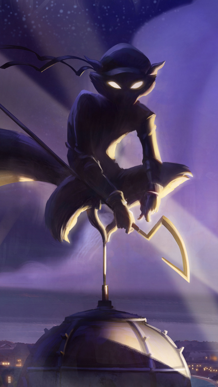 Black and White Dragon With Purple Lights. Wallpaper in 750x1334 Resolution