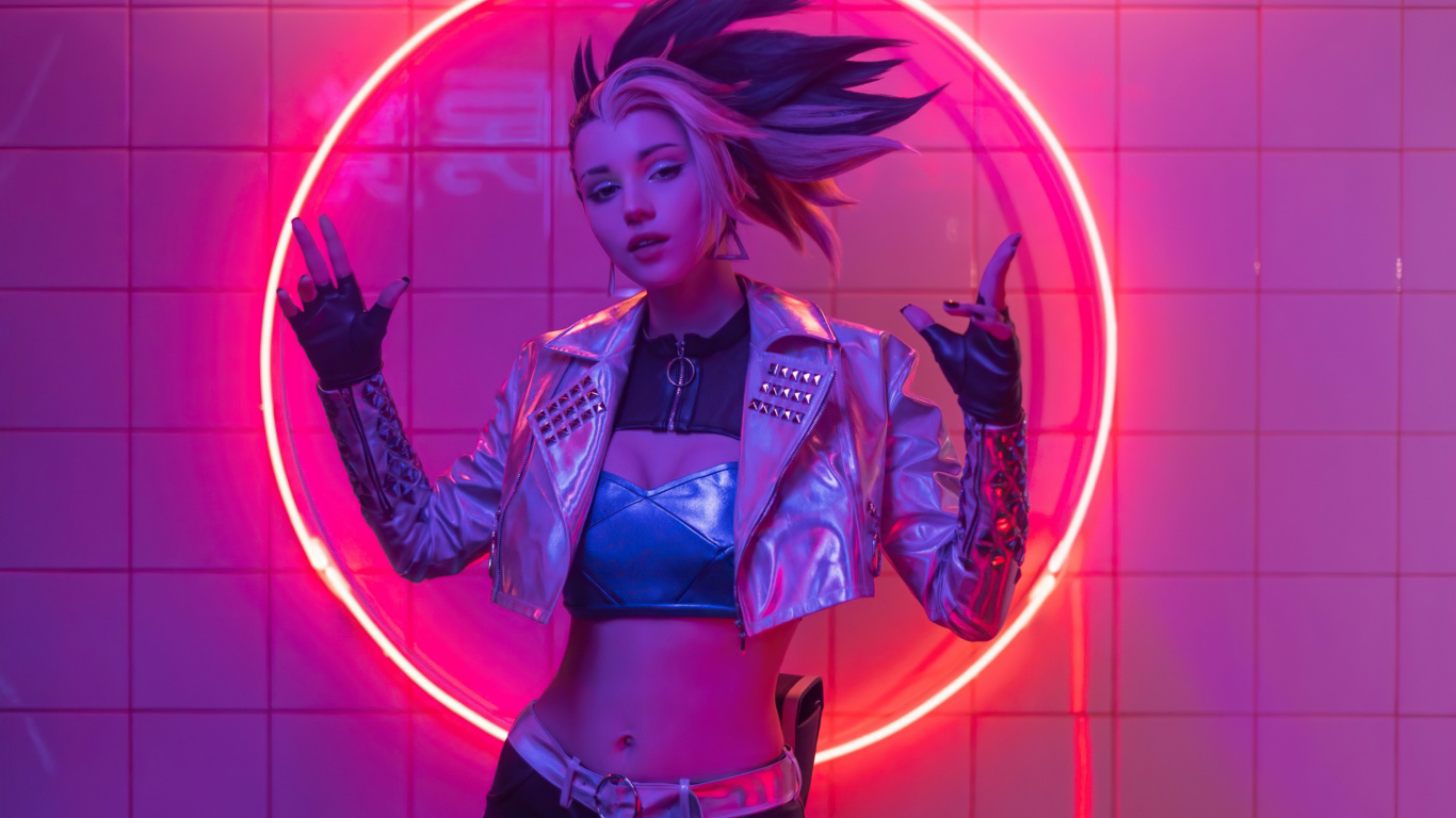 Kda Cosplay, League of Legends, K DA, Cosplay, Evelyn. Wallpaper in 1366x768 Resolution