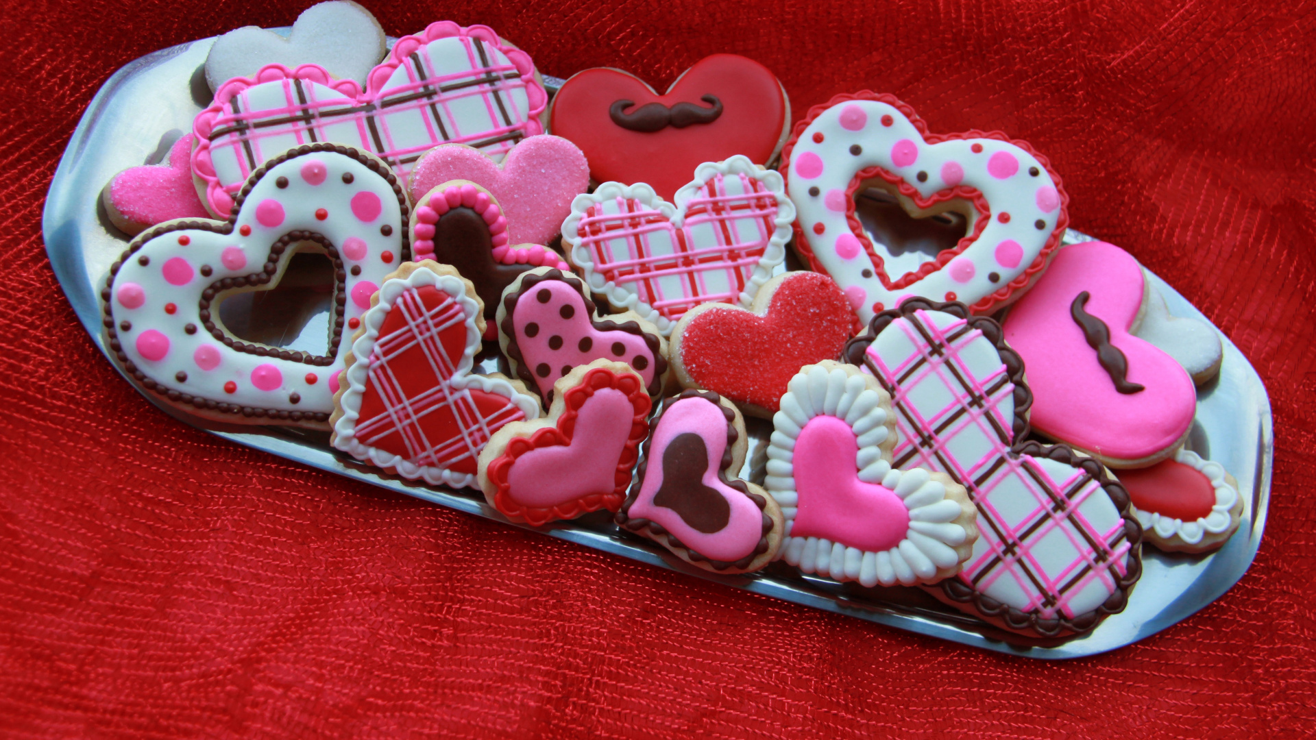 Cookie, Valentines Day, Pastry, Heart, Pink. Wallpaper in 1920x1080 Resolution