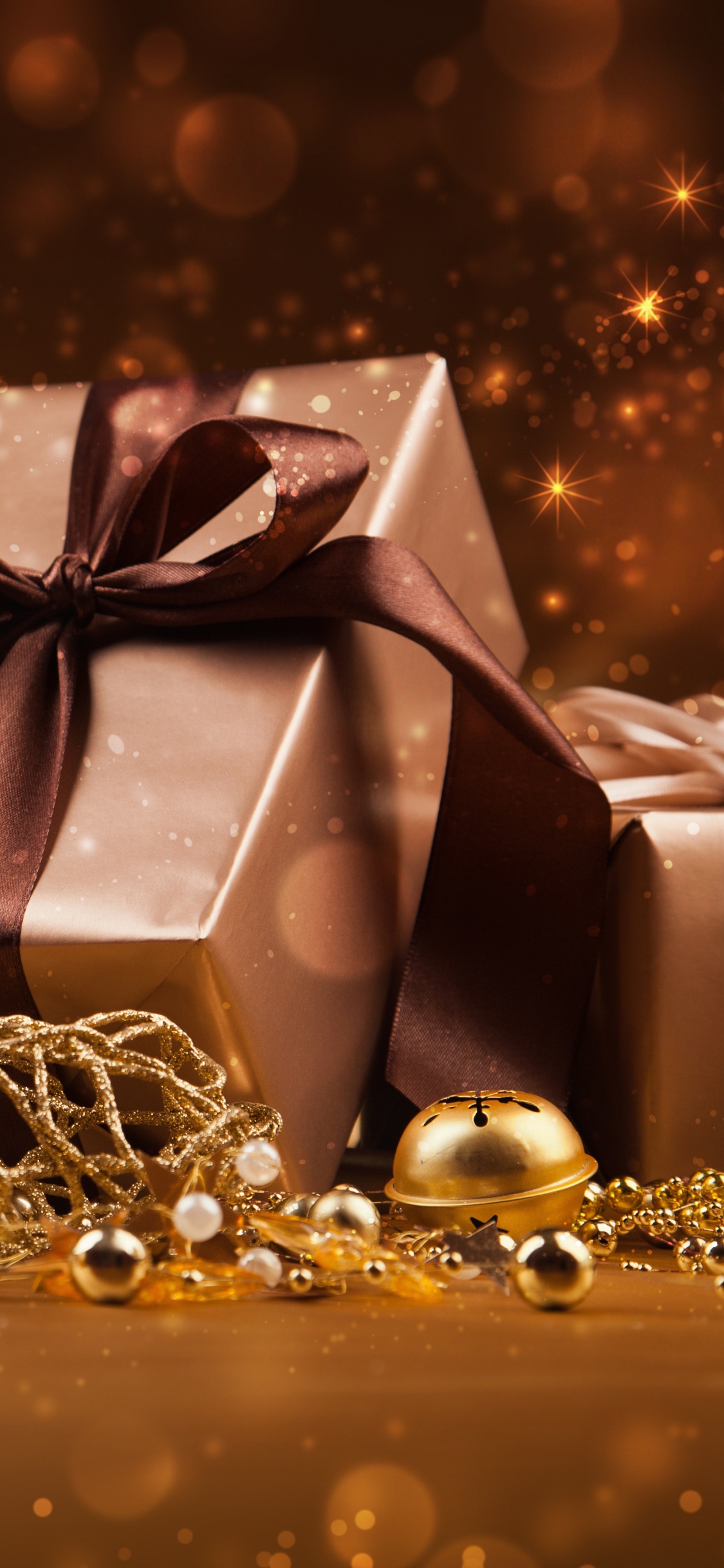 Gift, Christmas Gift, Gift Wrapping, Christmas Ornament, Still Life. Wallpaper in 1125x2436 Resolution