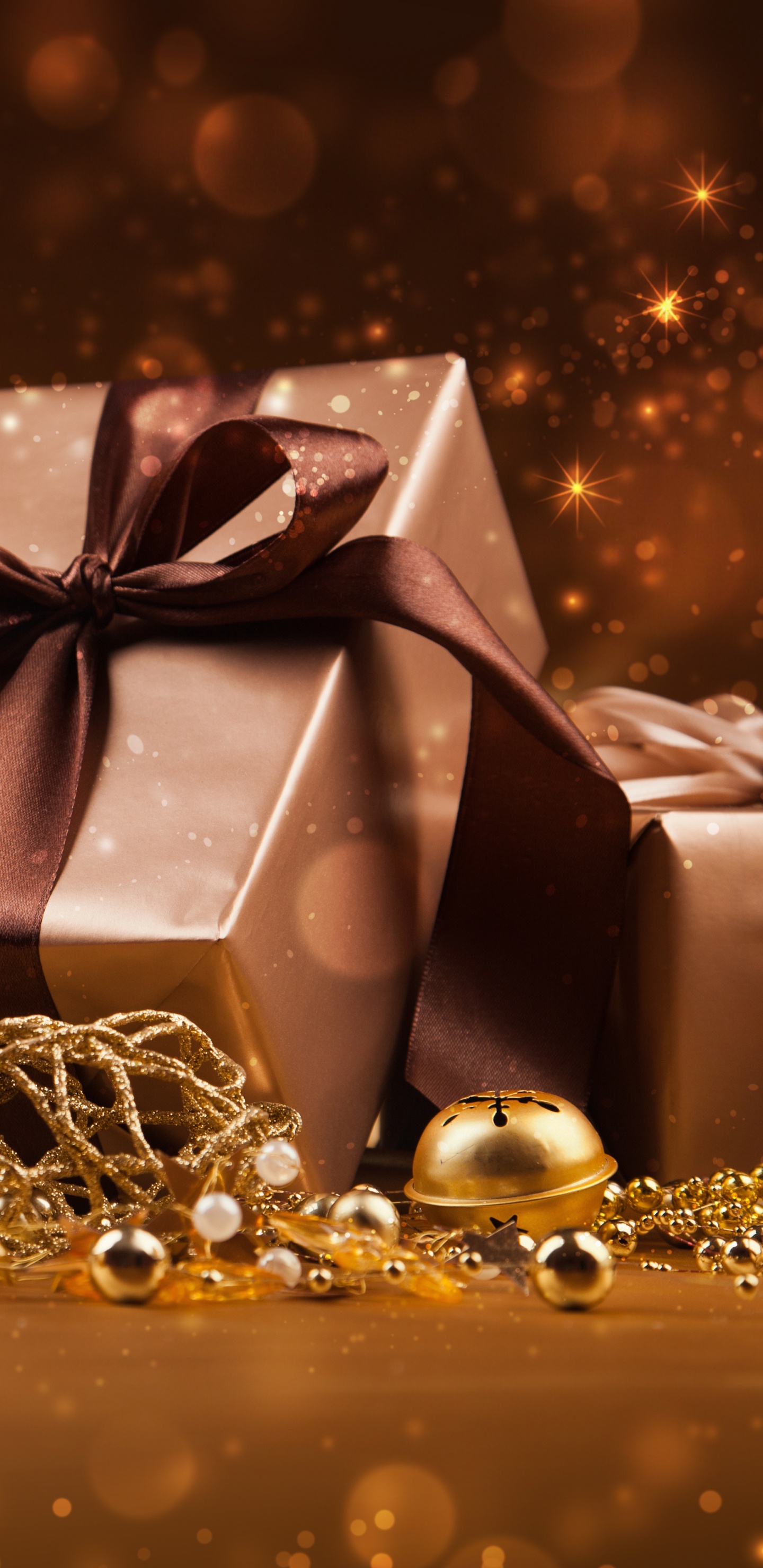 Gift, Christmas Gift, Gift Wrapping, Christmas Ornament, Still Life. Wallpaper in 1440x2960 Resolution