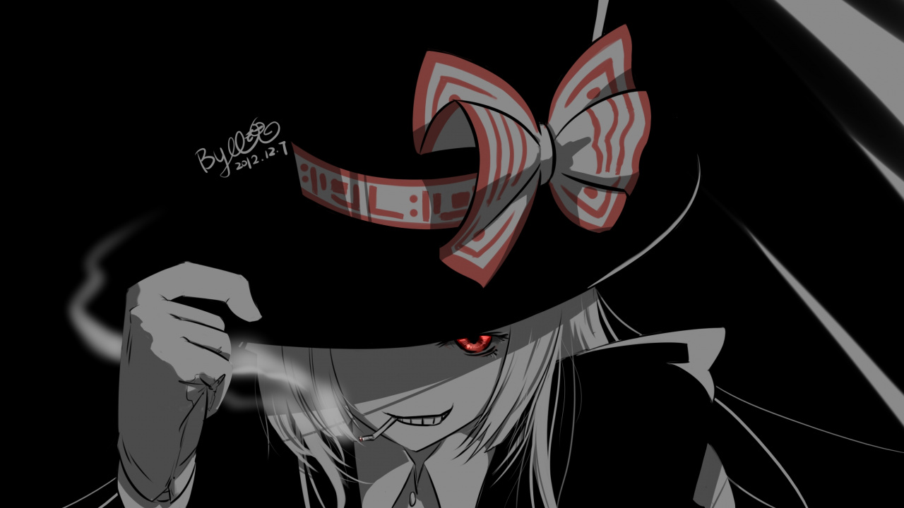 Schwarze Und Rote Monsterillustration. Wallpaper in 1280x720 Resolution