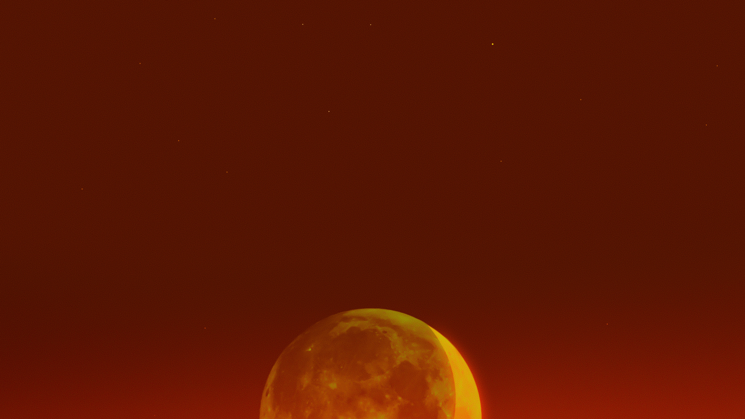 Ambiente, Luna, Naranja, Ambar, Paisaje Natural. Wallpaper in 2560x1440 Resolution