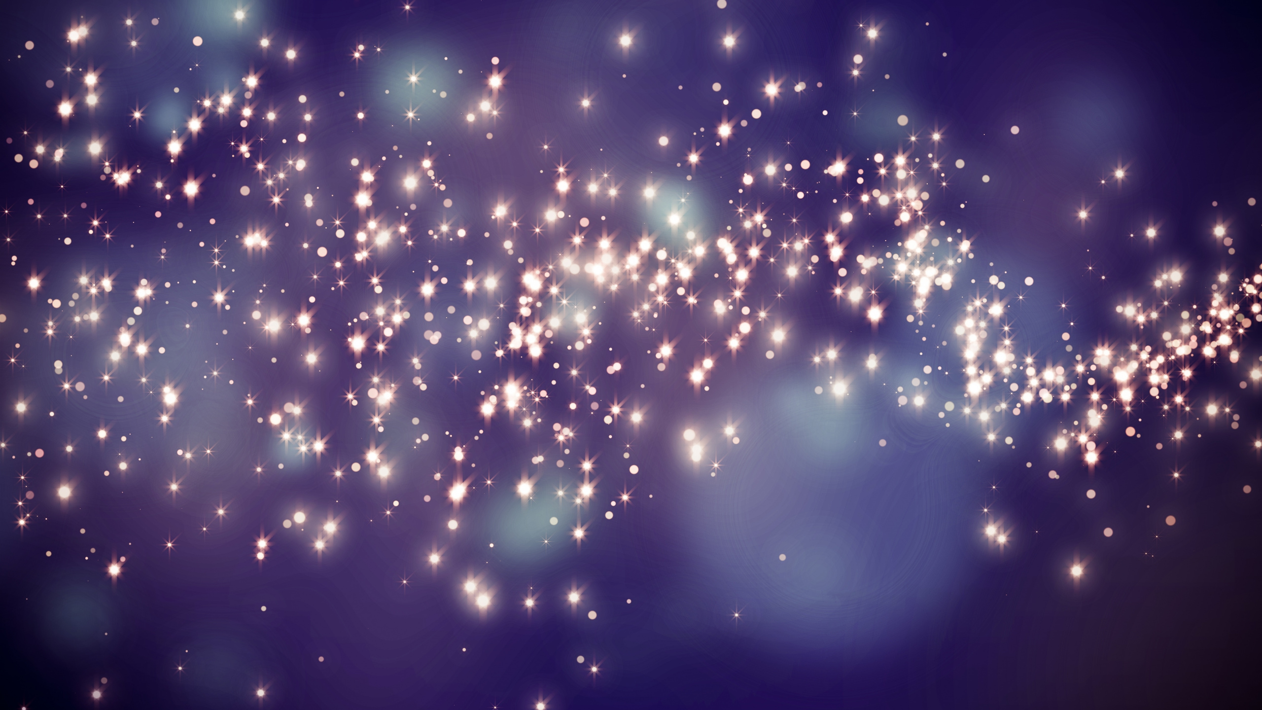 Étoiles Blanches et Bleues Dans le Ciel. Wallpaper in 2560x1440 Resolution