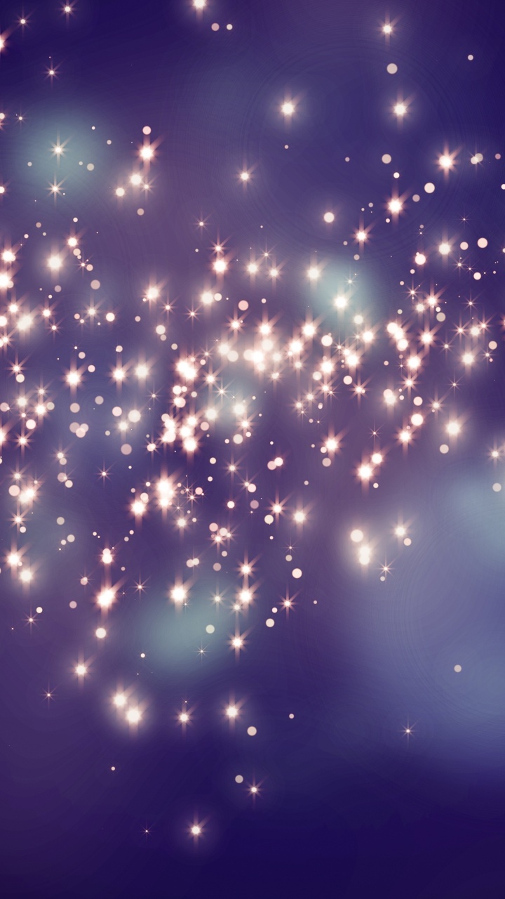 White and Blue Stars in The Sky. Wallpaper in 720x1280 Resolution