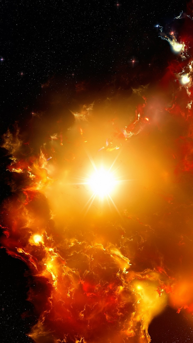 Feu au Sol Pendant la Nuit. Wallpaper in 750x1334 Resolution