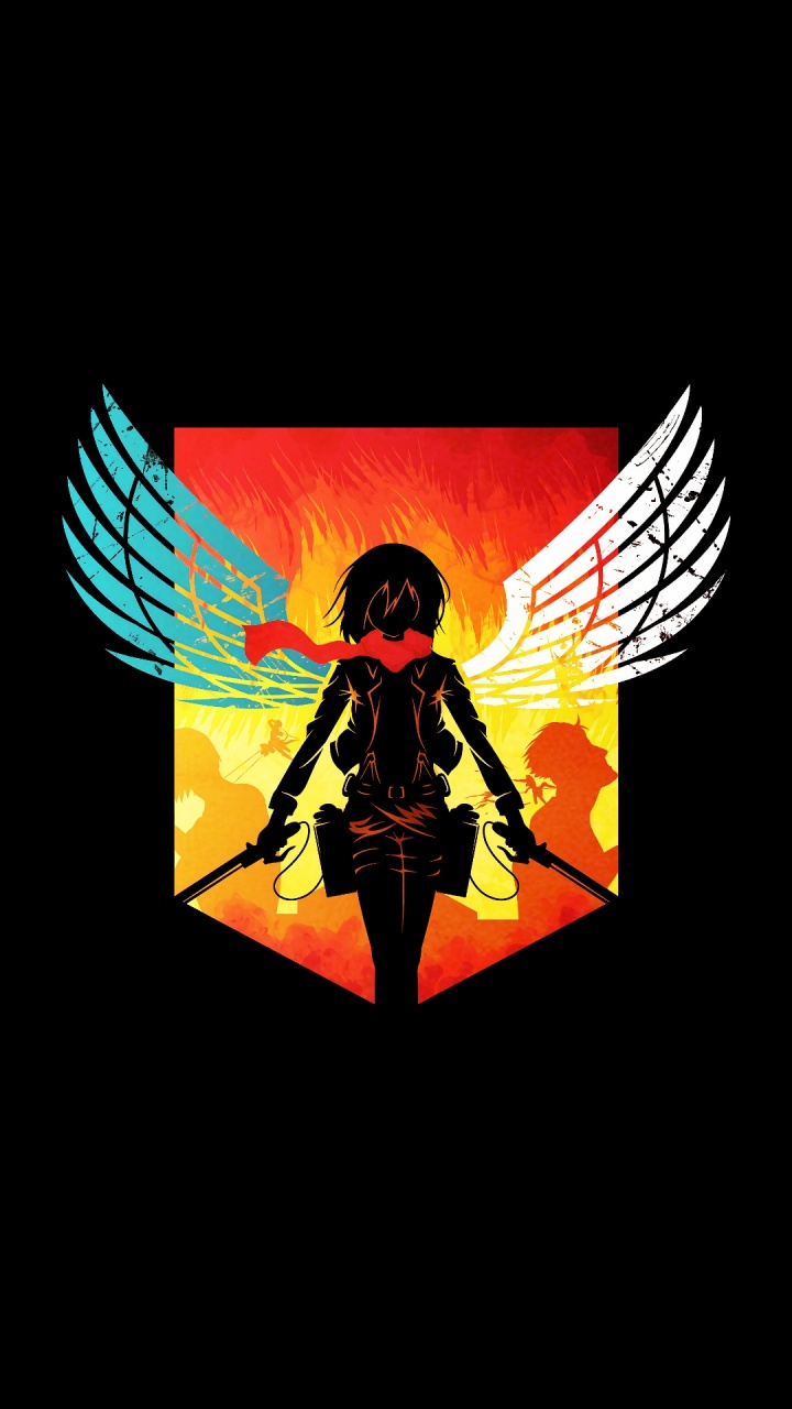 Attaque Mikasa Sur Titan, Mikasa Ackerman, Eren Yeager, Lévi, Attaque Sur Titan. Wallpaper in 720x1280 Resolution