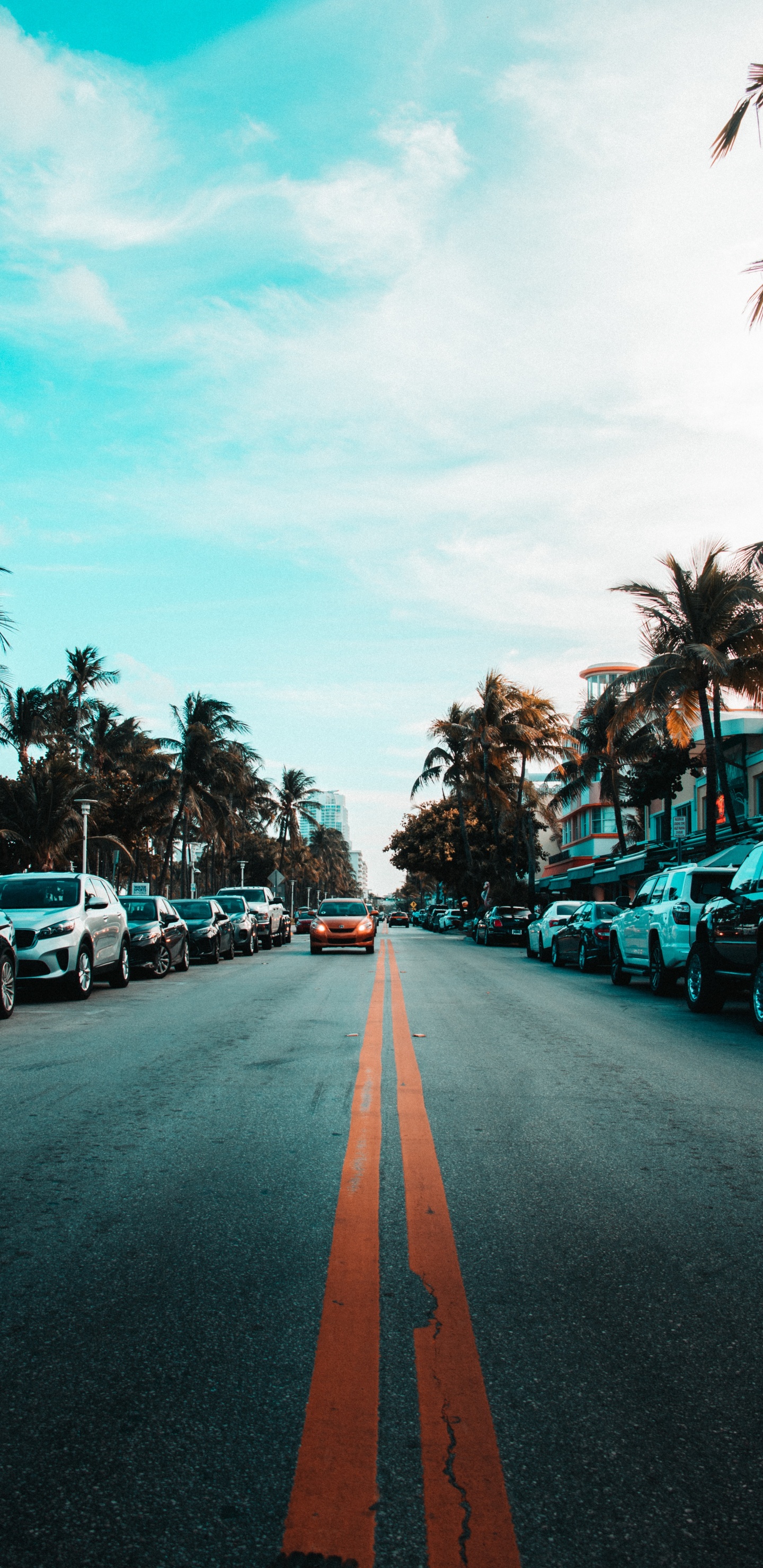 Automóviles Estacionados al Costado de la Carretera Durante el Día. Wallpaper in 1440x2960 Resolution