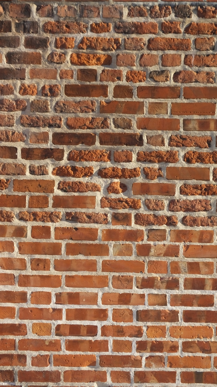 Mur de Briques Marron et Blanc. Wallpaper in 750x1334 Resolution