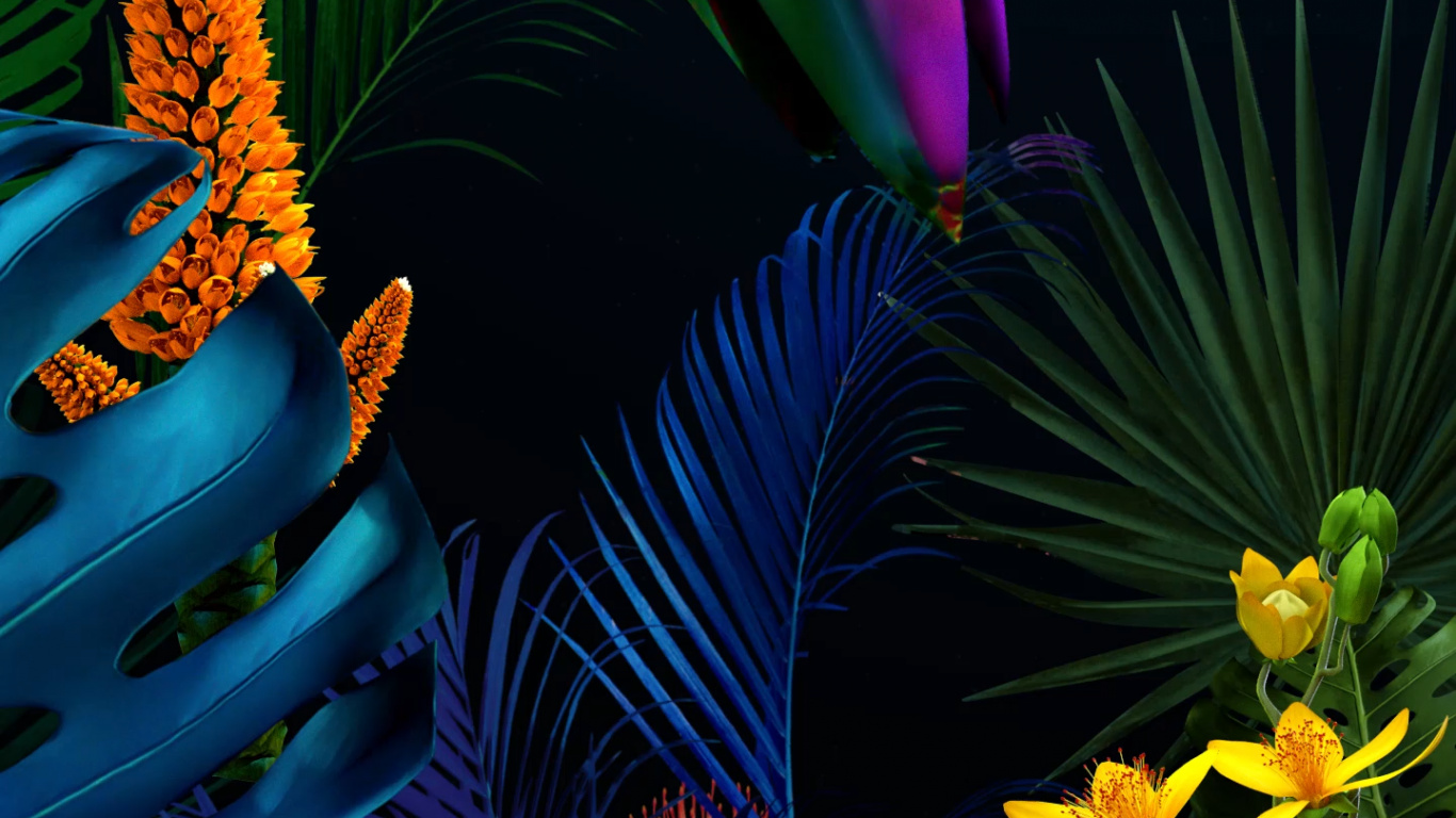 LG, LG G8 ThinQ, Smartphone, Android, Petal. Wallpaper in 1366x768 Resolution