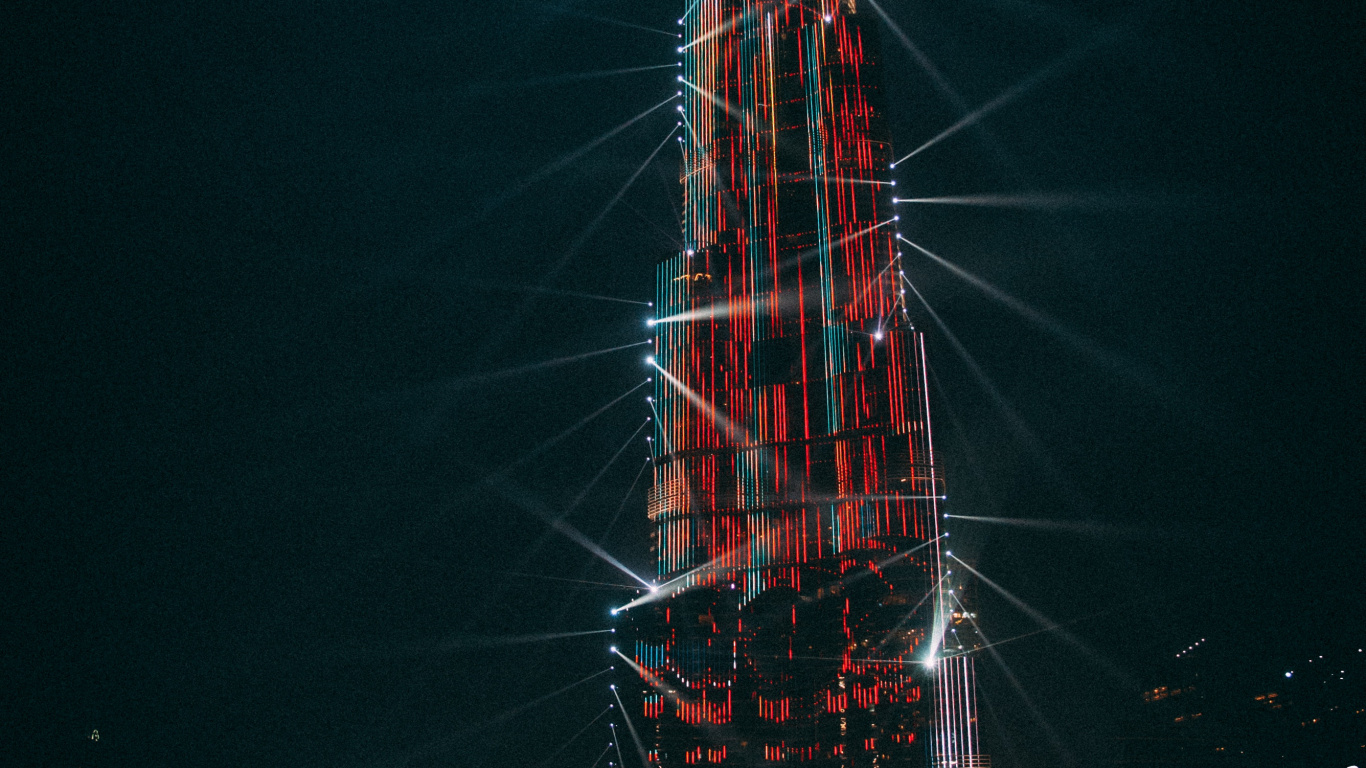 Burj Khalifa, Dubai Mall, Burj al Arab, The Lost Chambers Aquarium, Dubai Metro. Wallpaper in 1366x768 Resolution