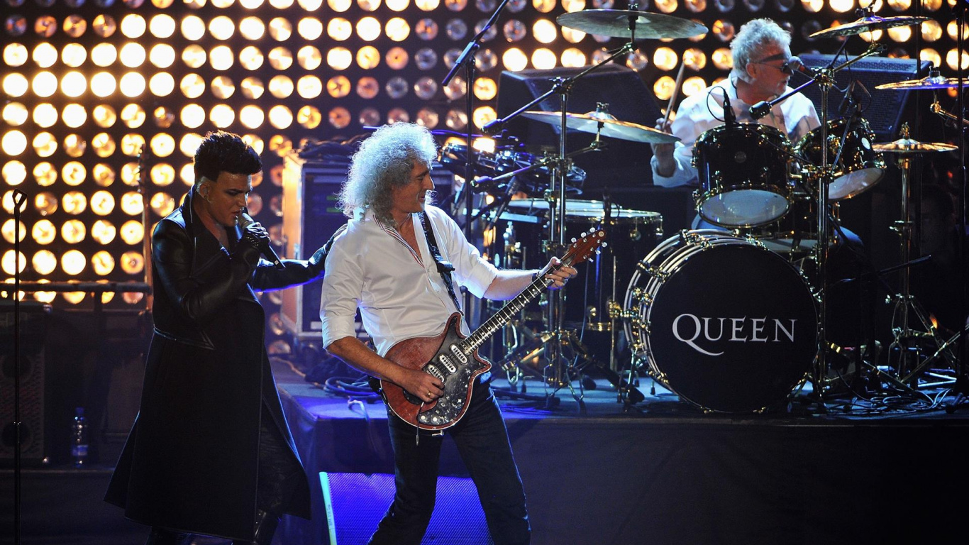 Queen, Musical-ensemble, Konzert, Leistung, Musiker. Wallpaper in 1366x768 Resolution