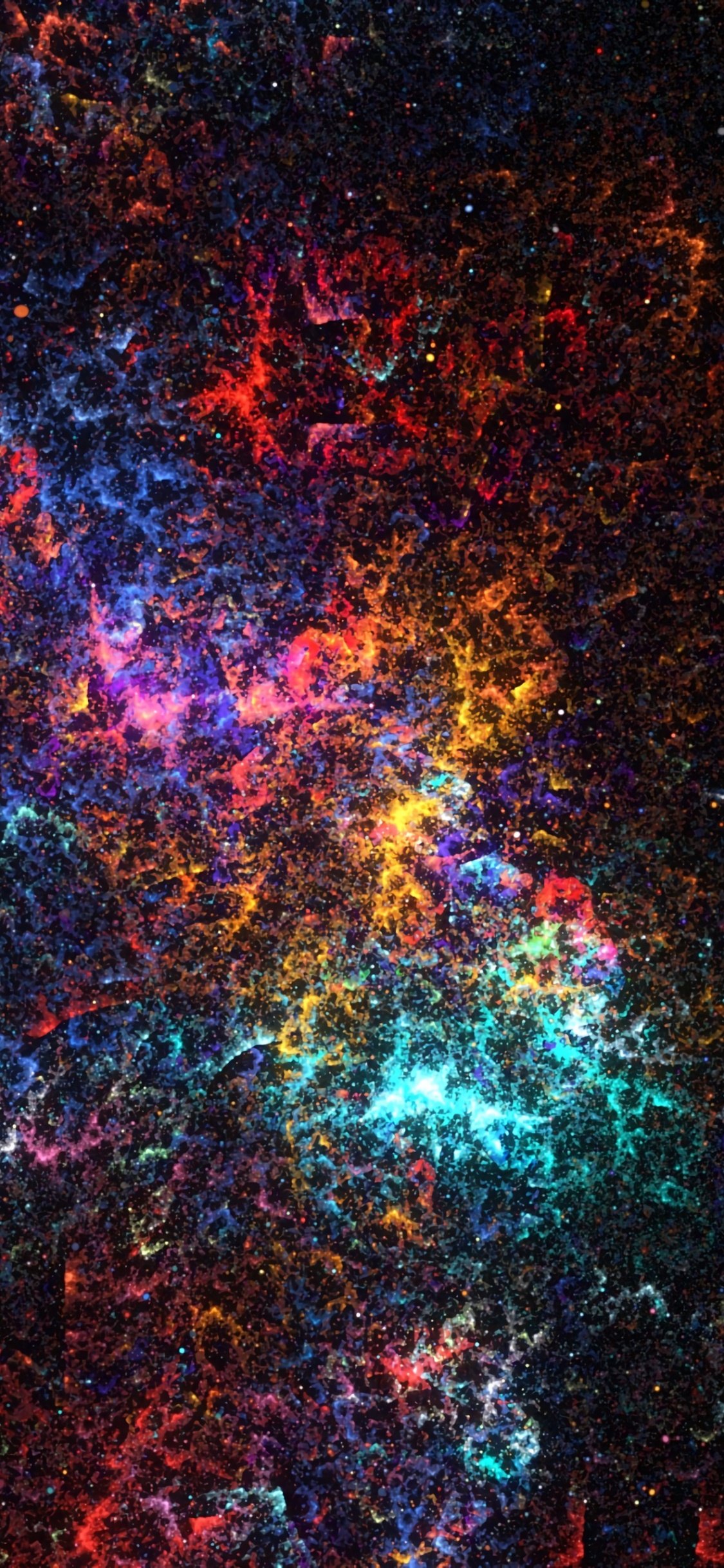 天文学, 分形技术, 空间, 天空, 外层空间 壁纸 1125x2436 允许