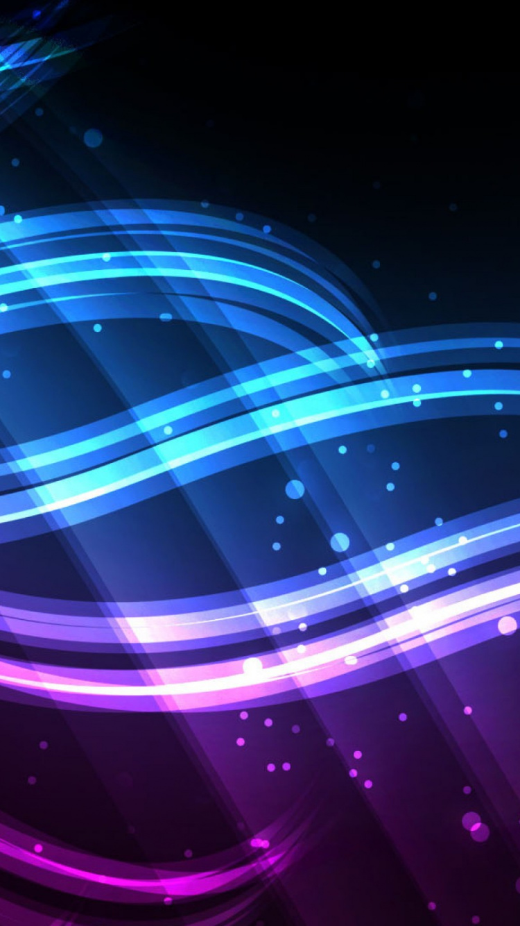 Purple and White Light Streaks. Wallpaper in 750x1334 Resolution