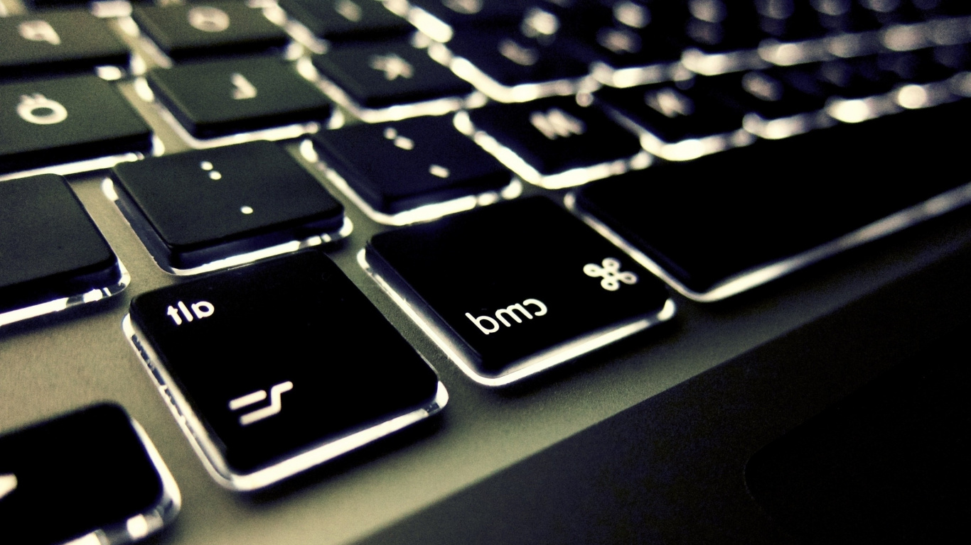 Black and Silver Laptop Computer. Wallpaper in 1366x768 Resolution