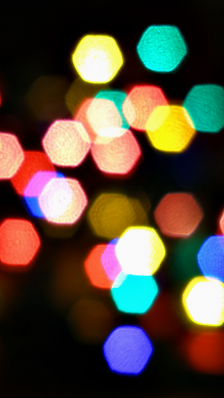 Blaue Und Weiße Bokeh-Lichter. Wallpaper in 750x1334 Resolution