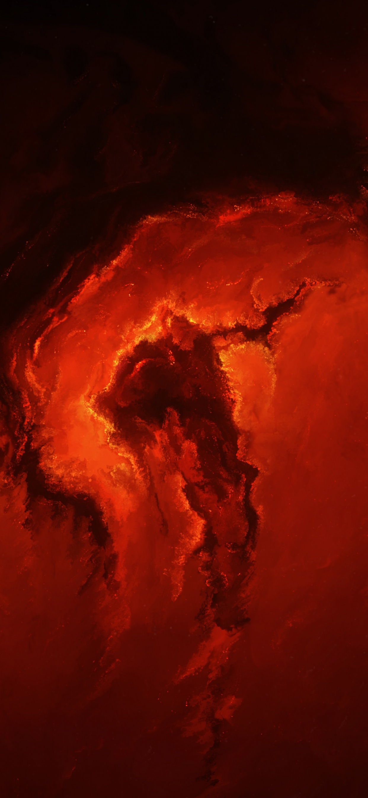 Rote Und Schwarze Abstrakte Malerei. Wallpaper in 1242x2688 Resolution