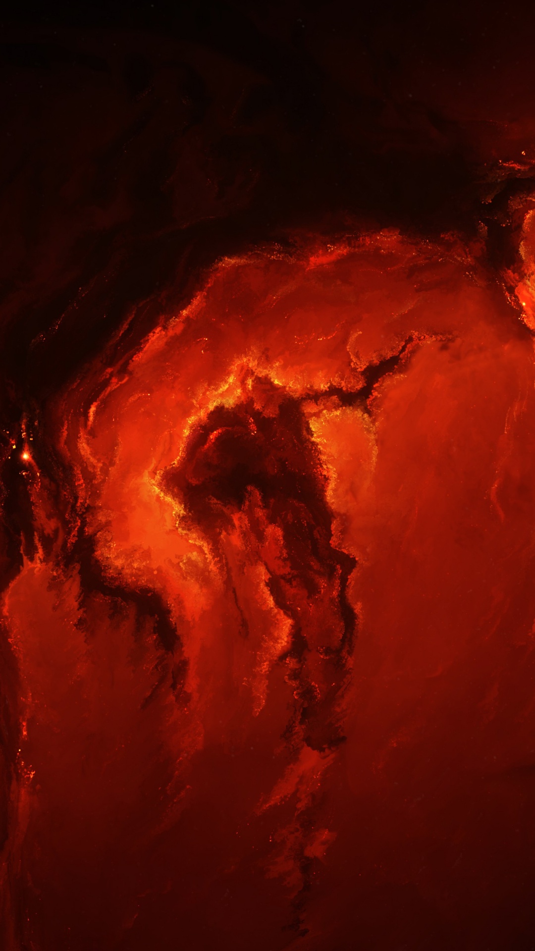 Red and Black Abstract Painting. Wallpaper in 1080x1920 Resolution