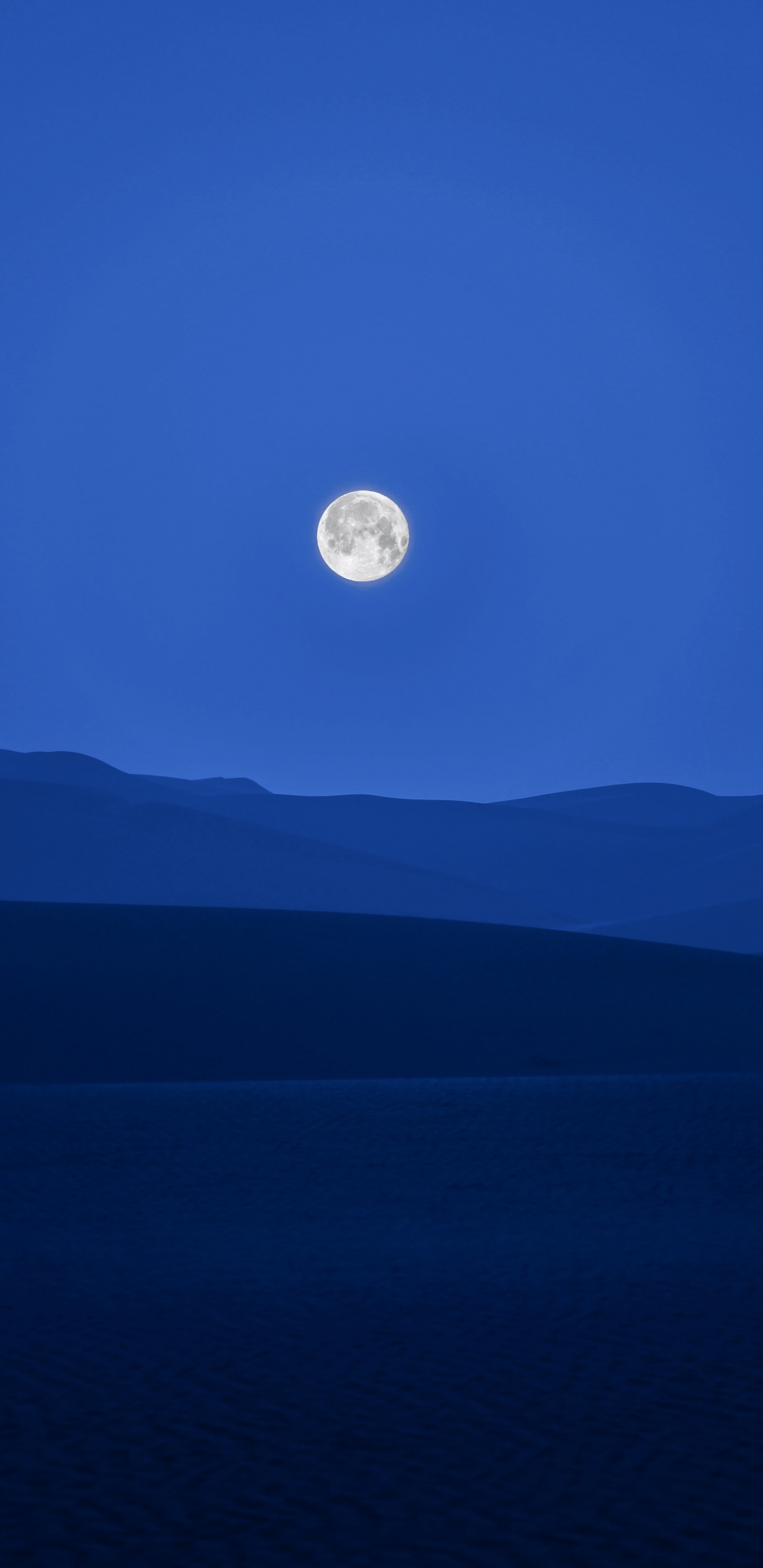 Naturaleza, Ambiente, Luna, Azul, Montaña. Wallpaper in 1440x2960 Resolution