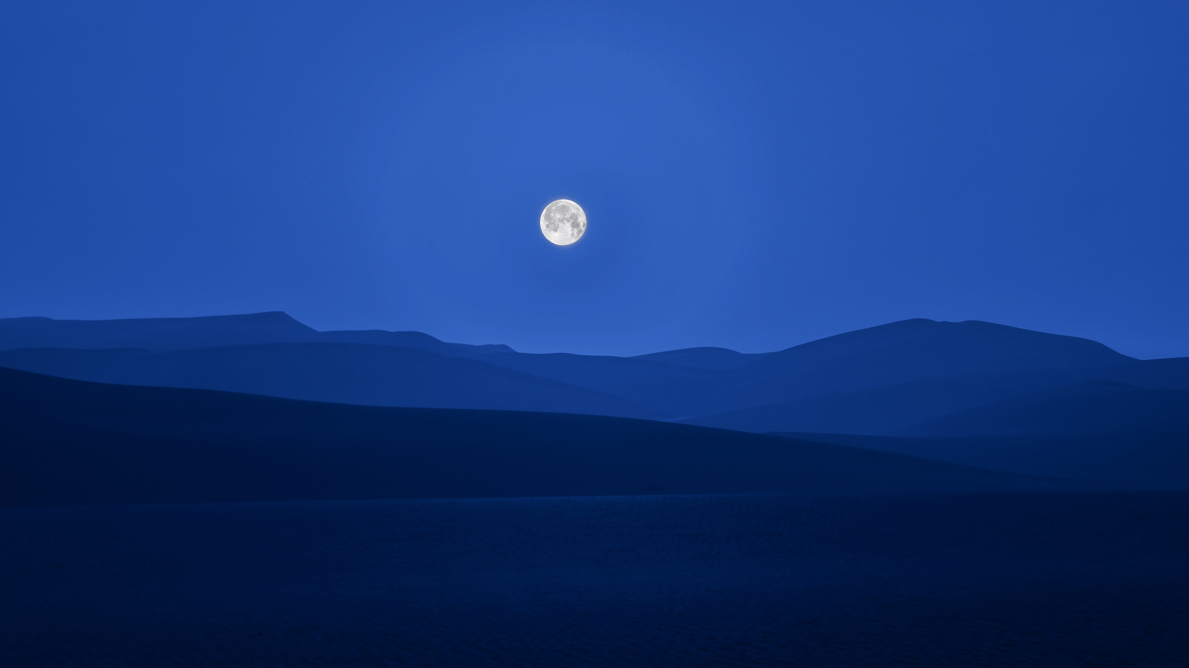 Nature, Atmosphère, Blue, Paysage Naturel, Pleine Lune. Wallpaper in 3840x2160 Resolution