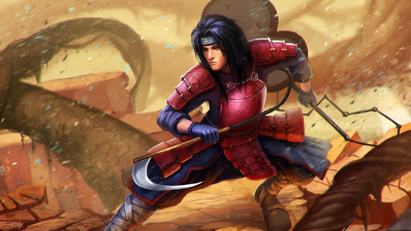 Frau im Rot-blauen Langarmhemd. Wallpaper in 1366x768 Resolution