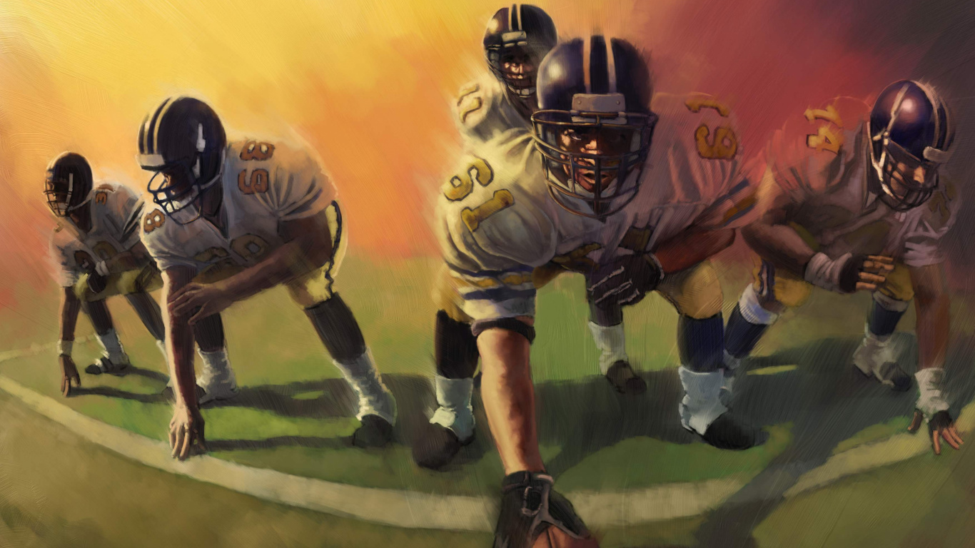 Mann im Schwarz-weißen Fußballtrikot Und Schwarzen Shorts. Wallpaper in 1366x768 Resolution