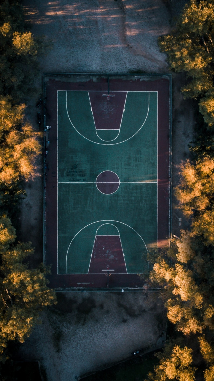 篮球场, 篮球, 篮板, 木, 建筑 壁纸 750x1334 允许