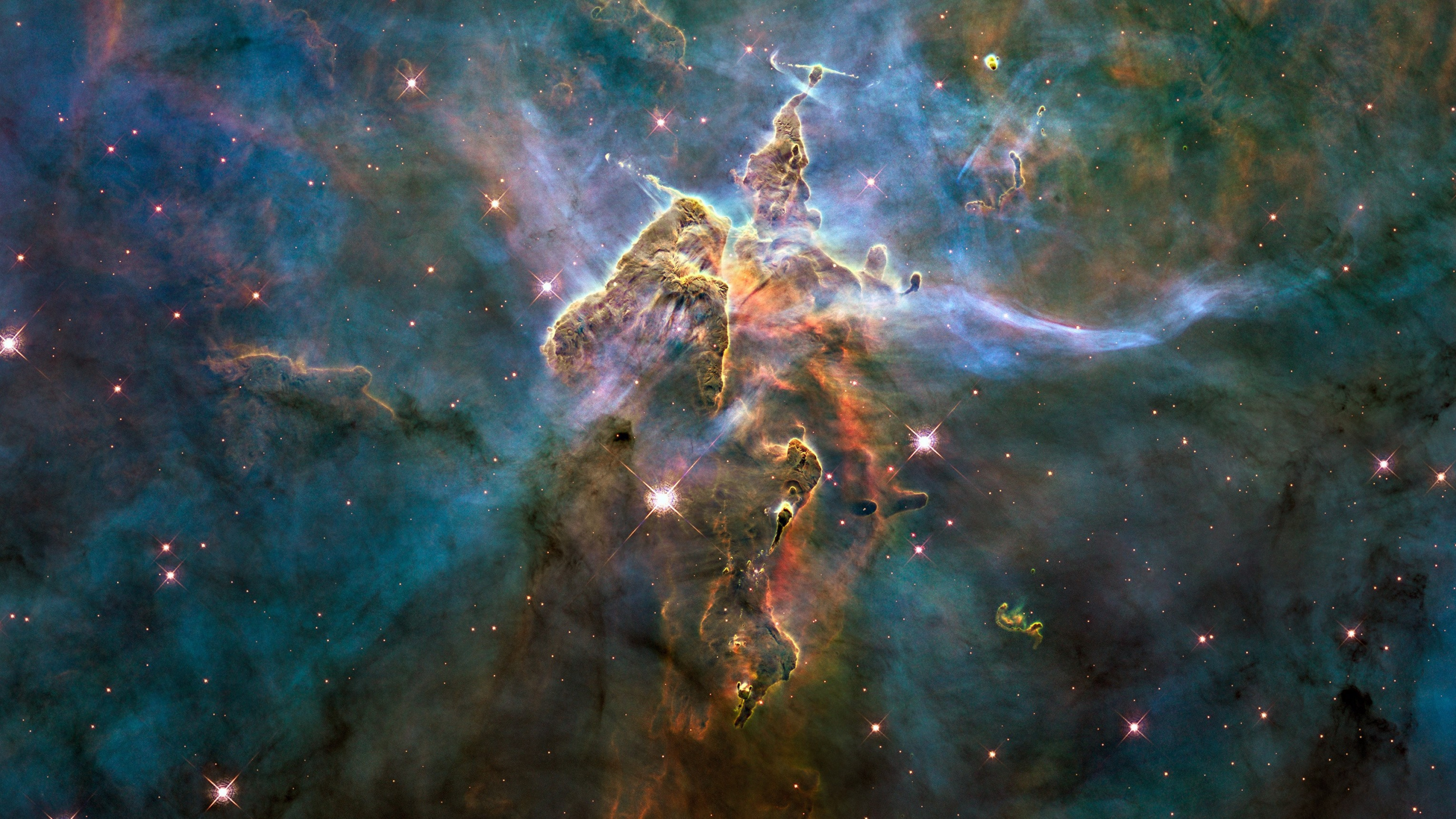 哈勃太空望远镜, Carina星云, 天文学, 宇宙, 天文学对象 壁纸 2560x1440 允许