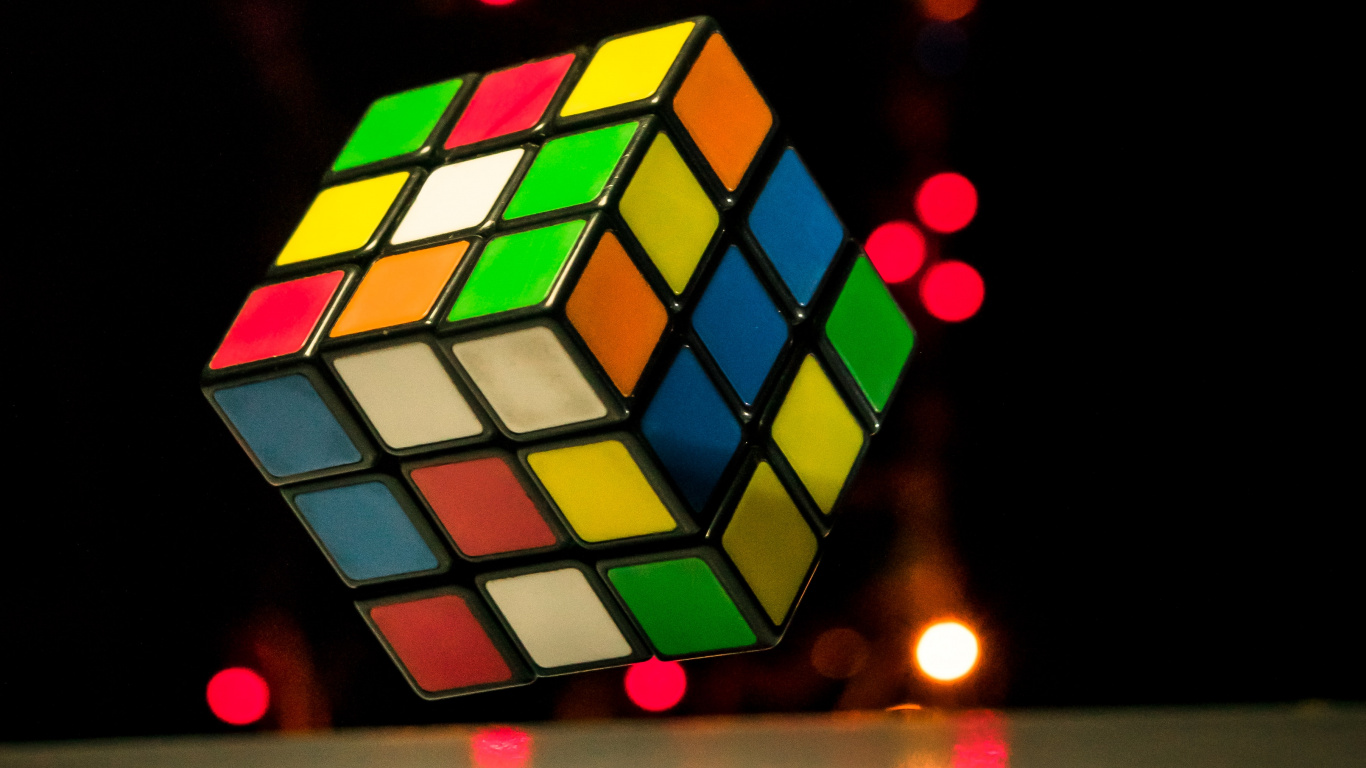 Cubo de 3 x 3 Rubiks. Wallpaper in 1366x768 Resolution