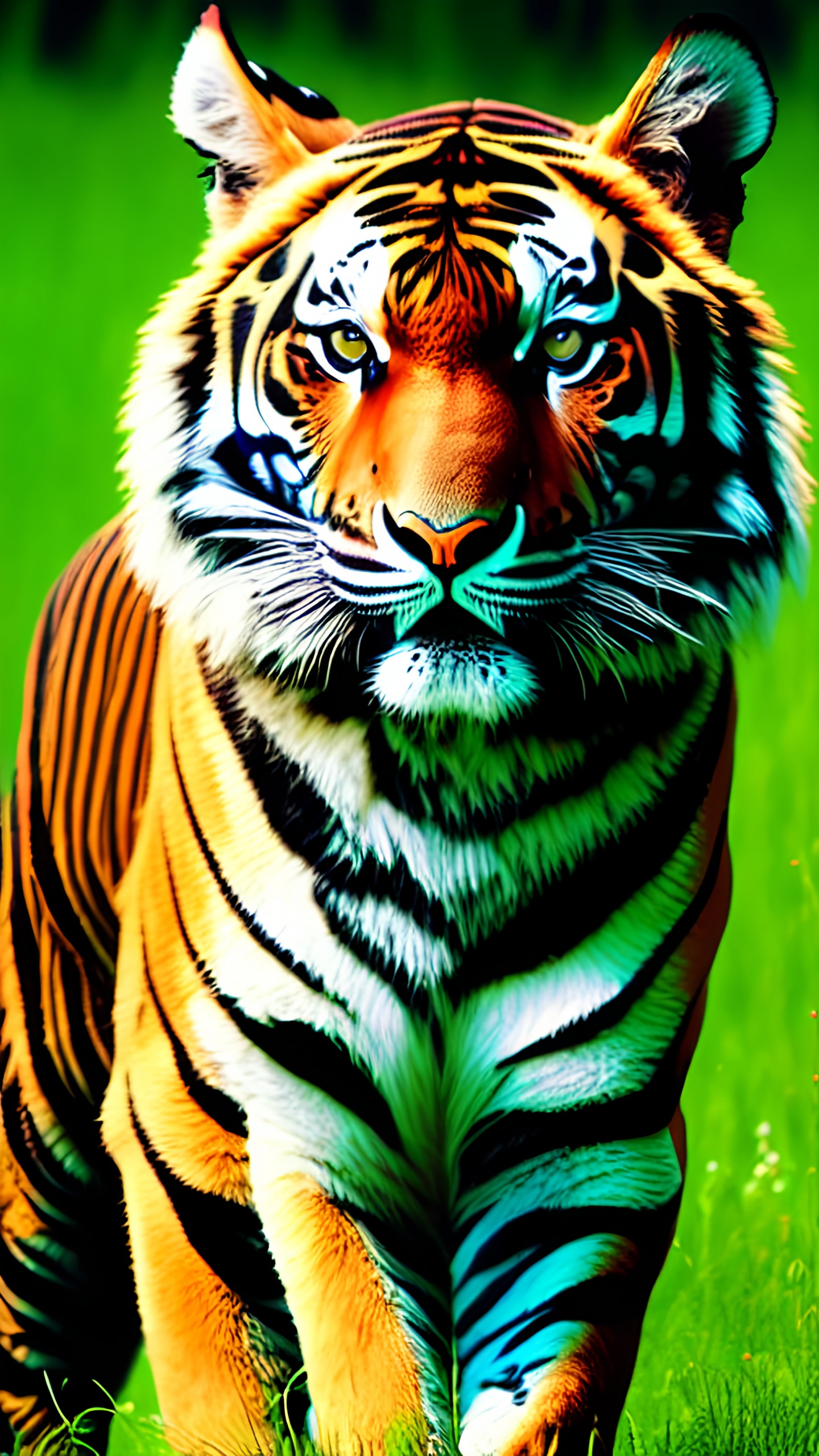 Bengal Tiger, Siberian Tiger, Visual Arts, Bengal, Tiger. Wallpaper in 1440x2560 Resolution