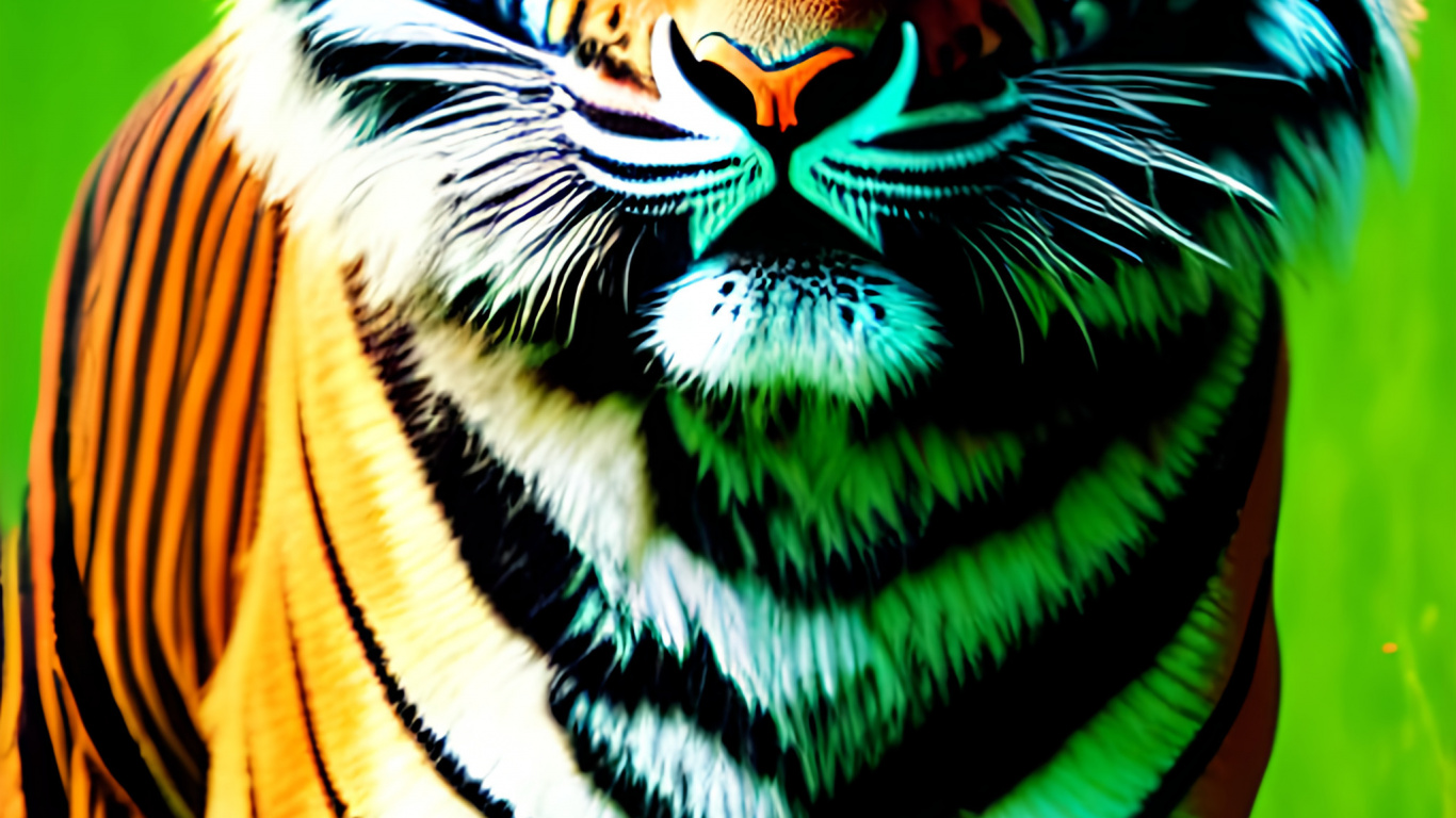 Tigre du Bengale, Tigre de Sibérie, Arts Visuels, Bengale, Tigre. Wallpaper in 1366x768 Resolution