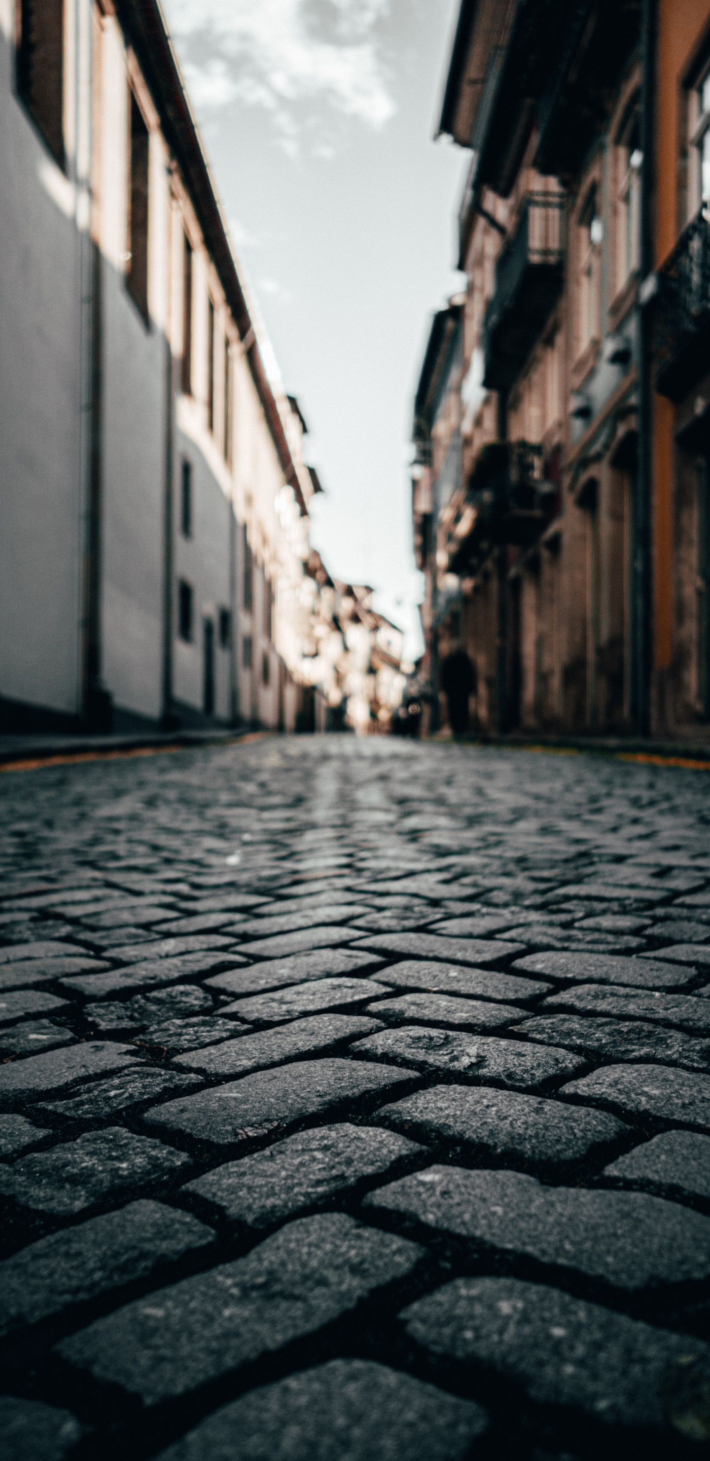 Pavimento de Ladrillo Blanco y Negro. Wallpaper in 1440x2960 Resolution