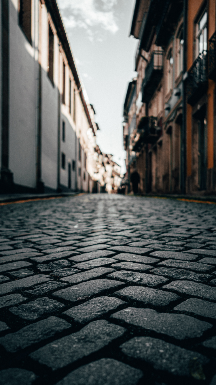 Pavé de Briques Noires et Blanches. Wallpaper in 750x1334 Resolution