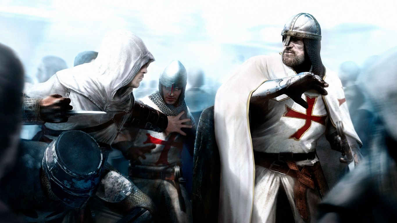 Assassins Creed, Ritter, Altar Ibn-LaAhad, Assassinen, Fiktiver Charakter. Wallpaper in 1366x768 Resolution