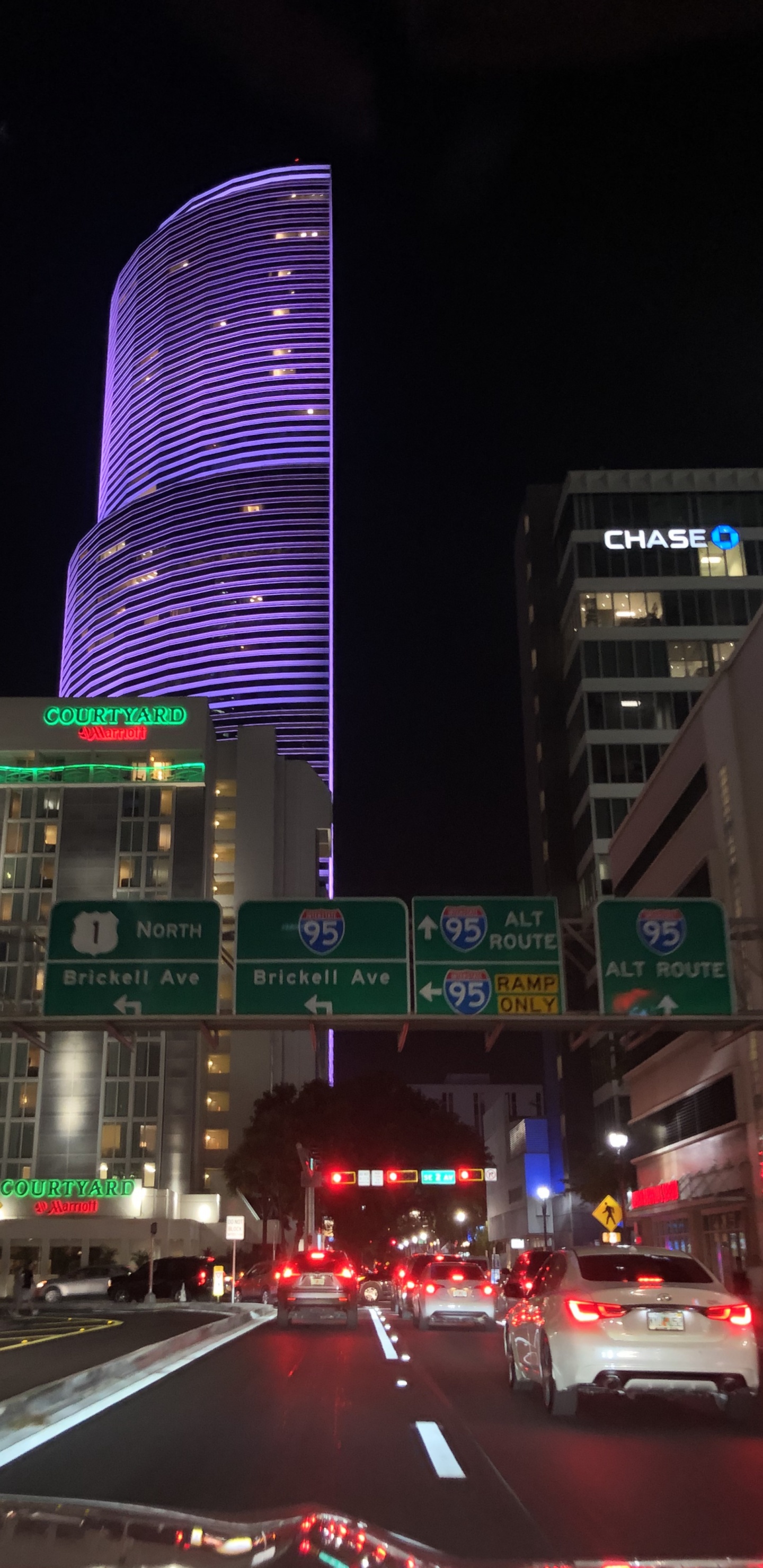 Miami, Carretera, Infraestructura, Urbe, Área Urbana. Wallpaper in 1440x2960 Resolution