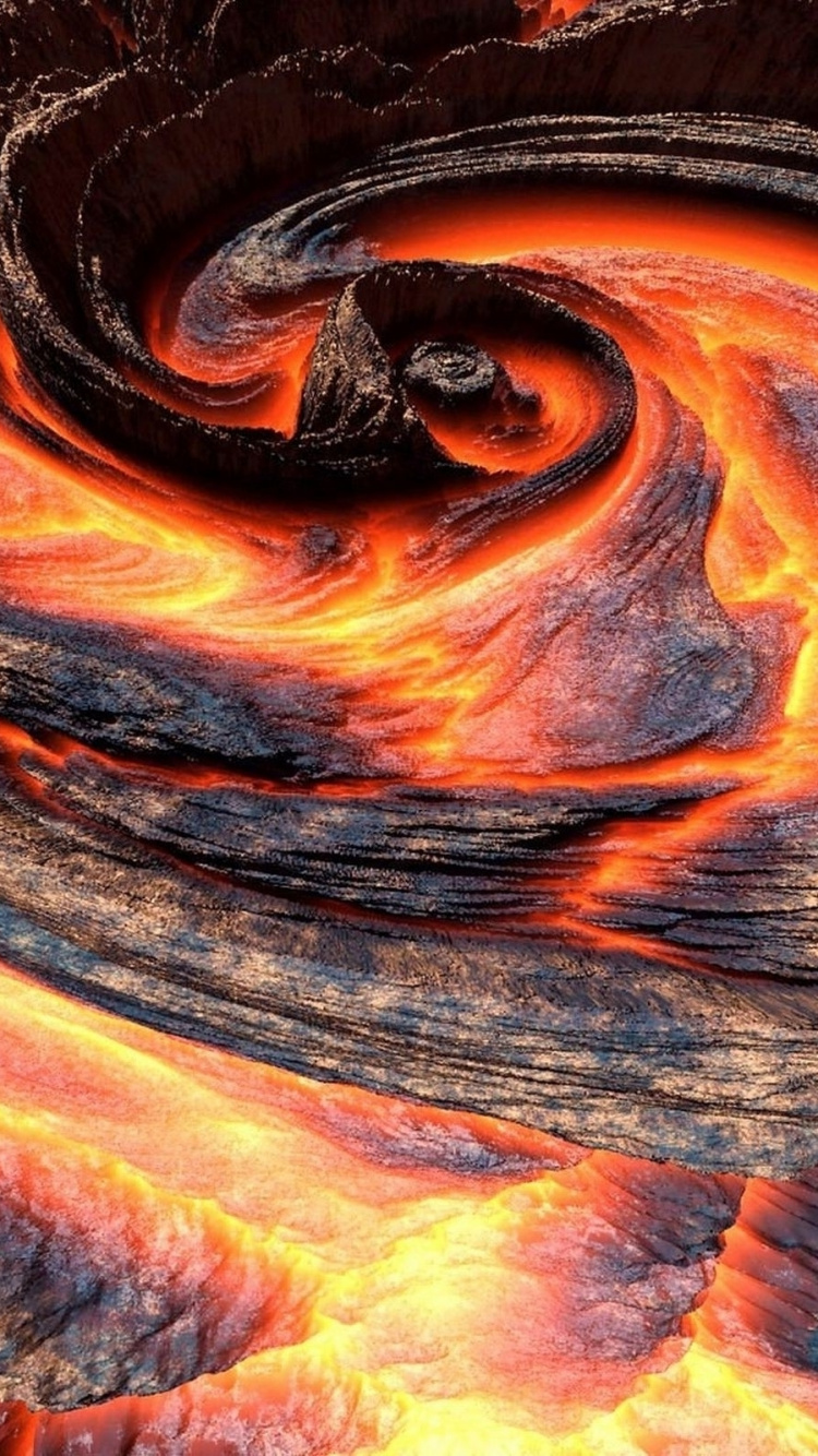 Braune Und Schwarze Abstrakte Malerei. Wallpaper in 750x1334 Resolution